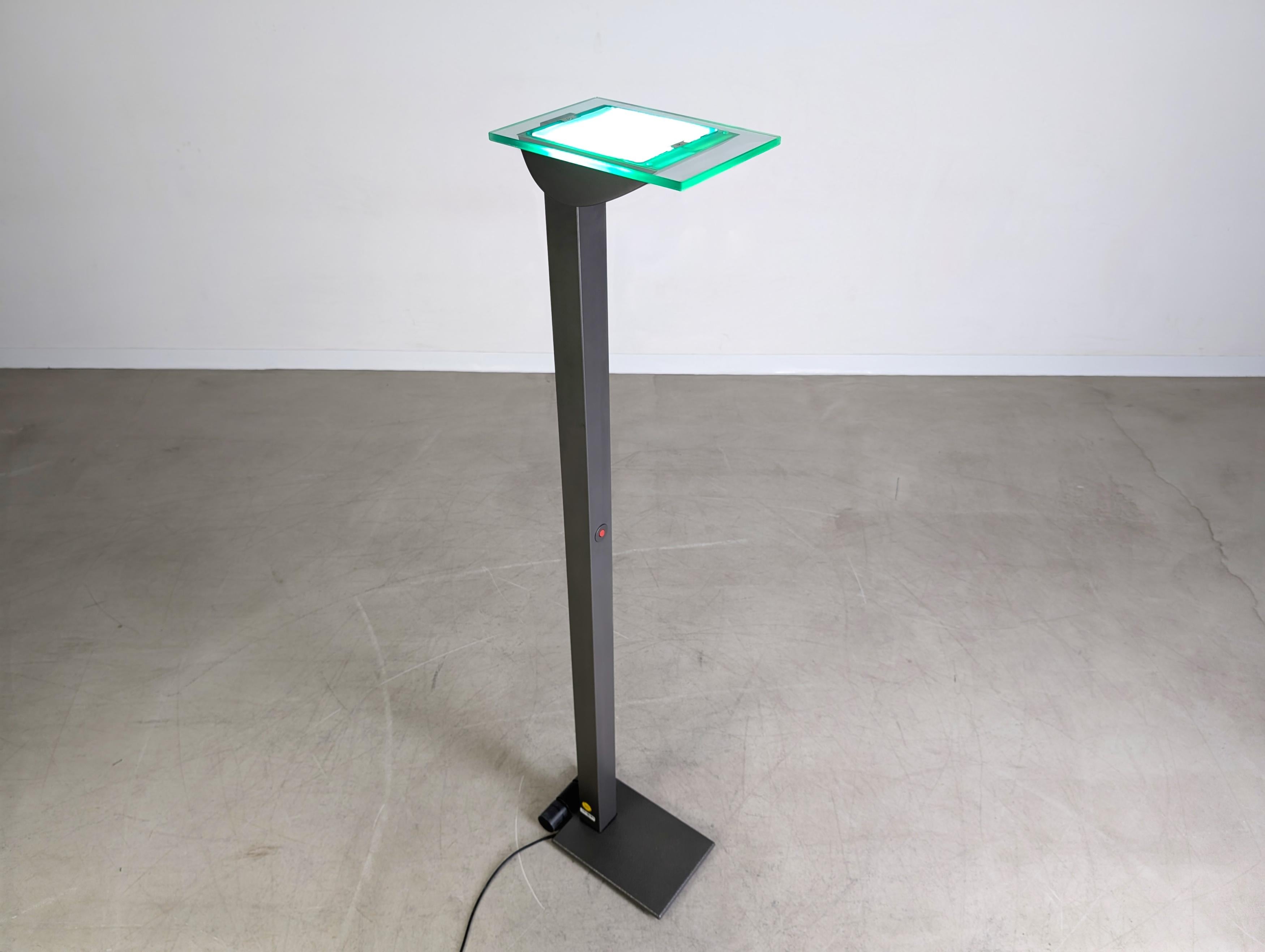 Original Staff ID-S Bodenlampe Stehleuchte Ettore Sottsass Glas in vendita 4