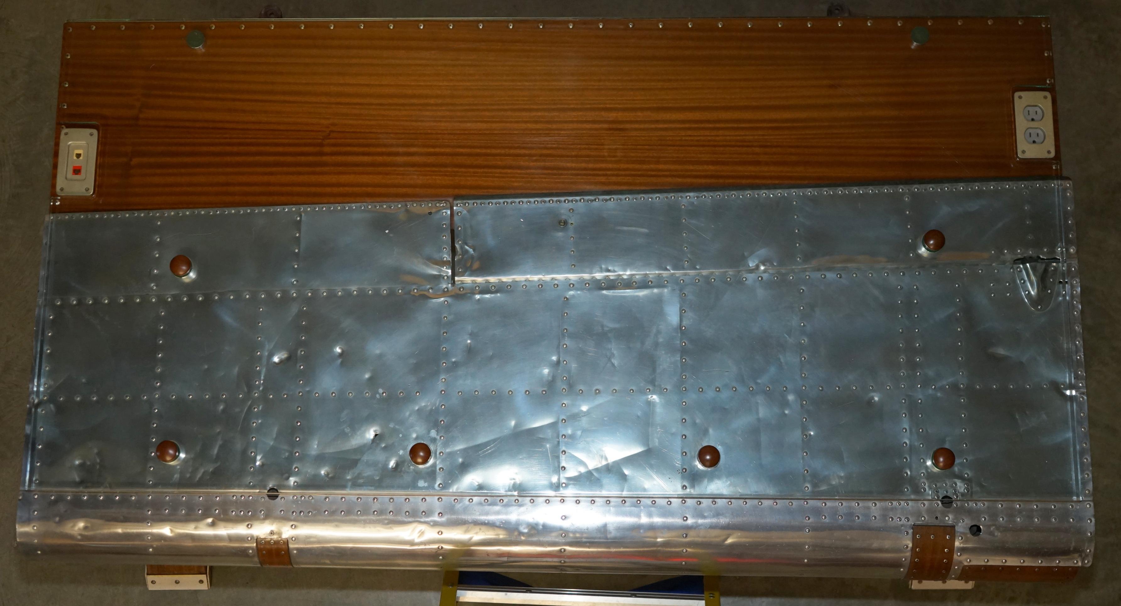 ORIGINAL STAMPED GIANCARLO DE ASTIS T-28 A TROJAN AEROPLANE WiNG AVIATOR DESK For Sale 9