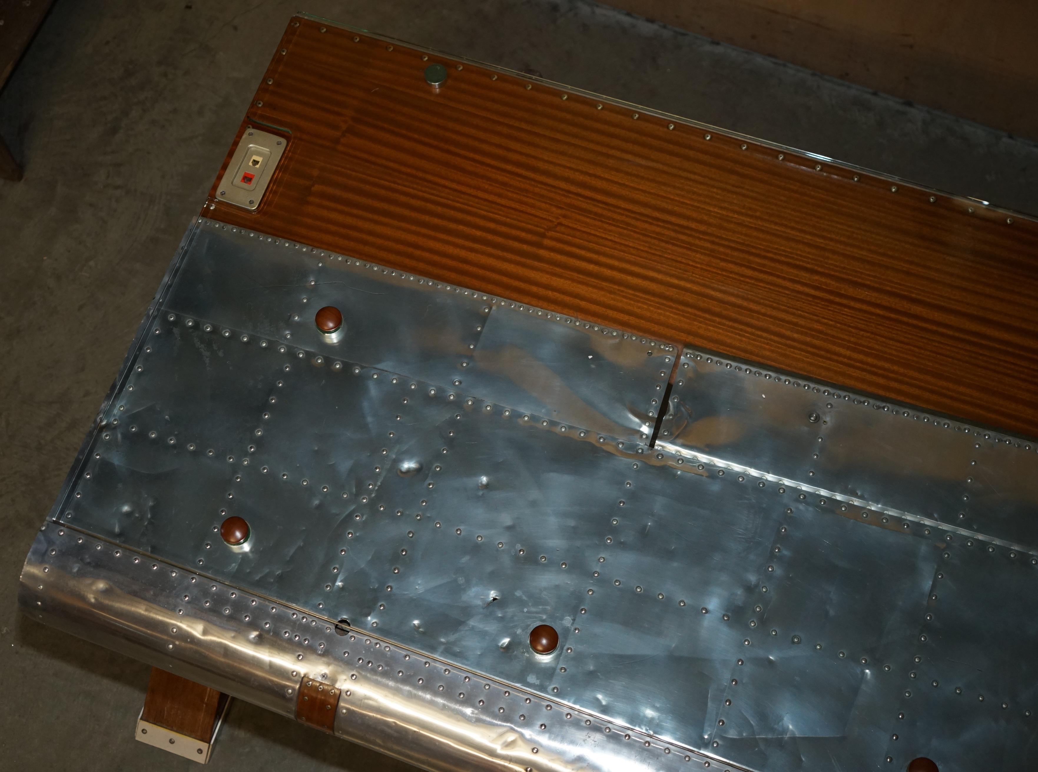 ORIGINAL STAMPED GIANCARLO DE ASTIS T-28 A TROJAN AEROPLANE WiNG AVIATOR DESK For Sale 10