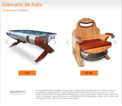 ORIGINAL STAMPED GIANCARLO DE ASTIS T-28 A TROJAN AEROPLANE WiNG AVIATOR DESK