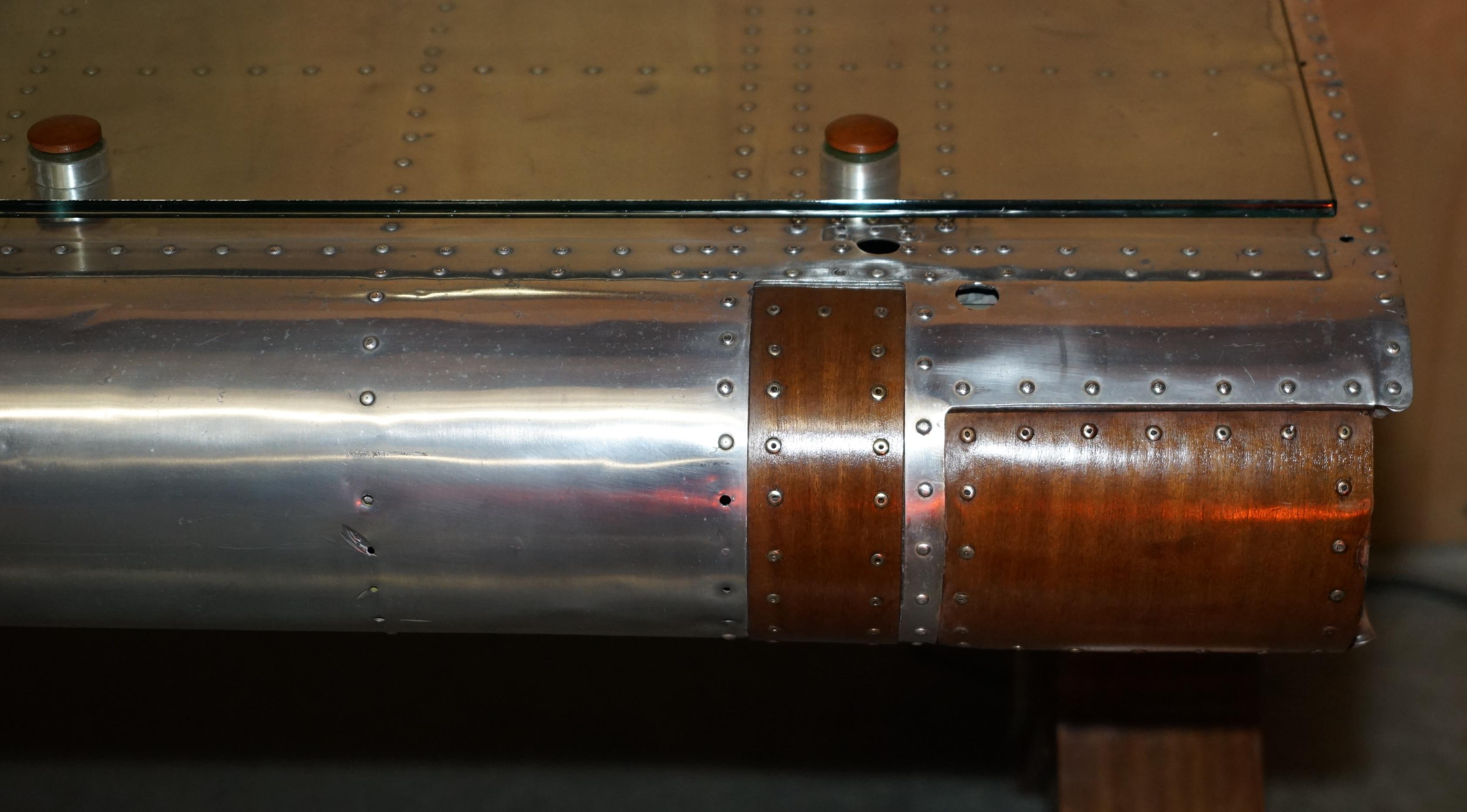 20th Century ORIGINAL STAMPED GIANCARLO DE ASTIS T-28 A TROJAN AEROPLANE WiNG AVIATOR DESK For Sale