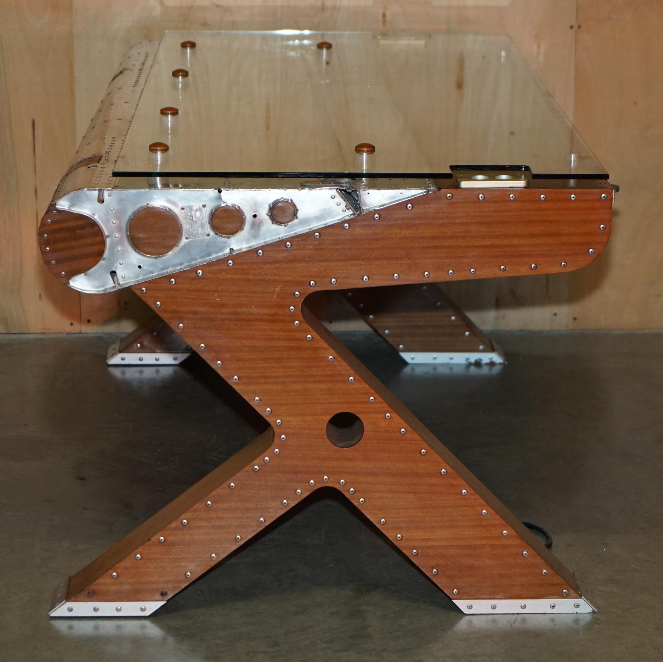 Metal ORIGINAL STAMPED GIANCARLO DE ASTIS T-28 A TROJAN AEROPLANE WiNG AVIATOR DESK For Sale