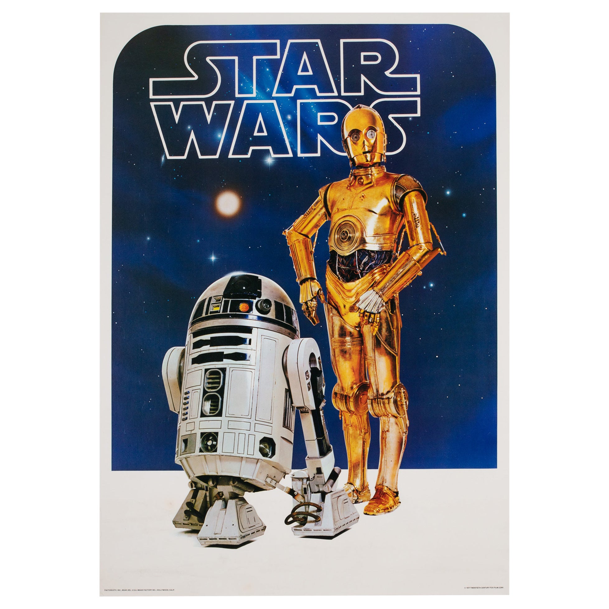 Original "Star Wars", 1977 Film Movie Poster US Commercial - Linen Backed