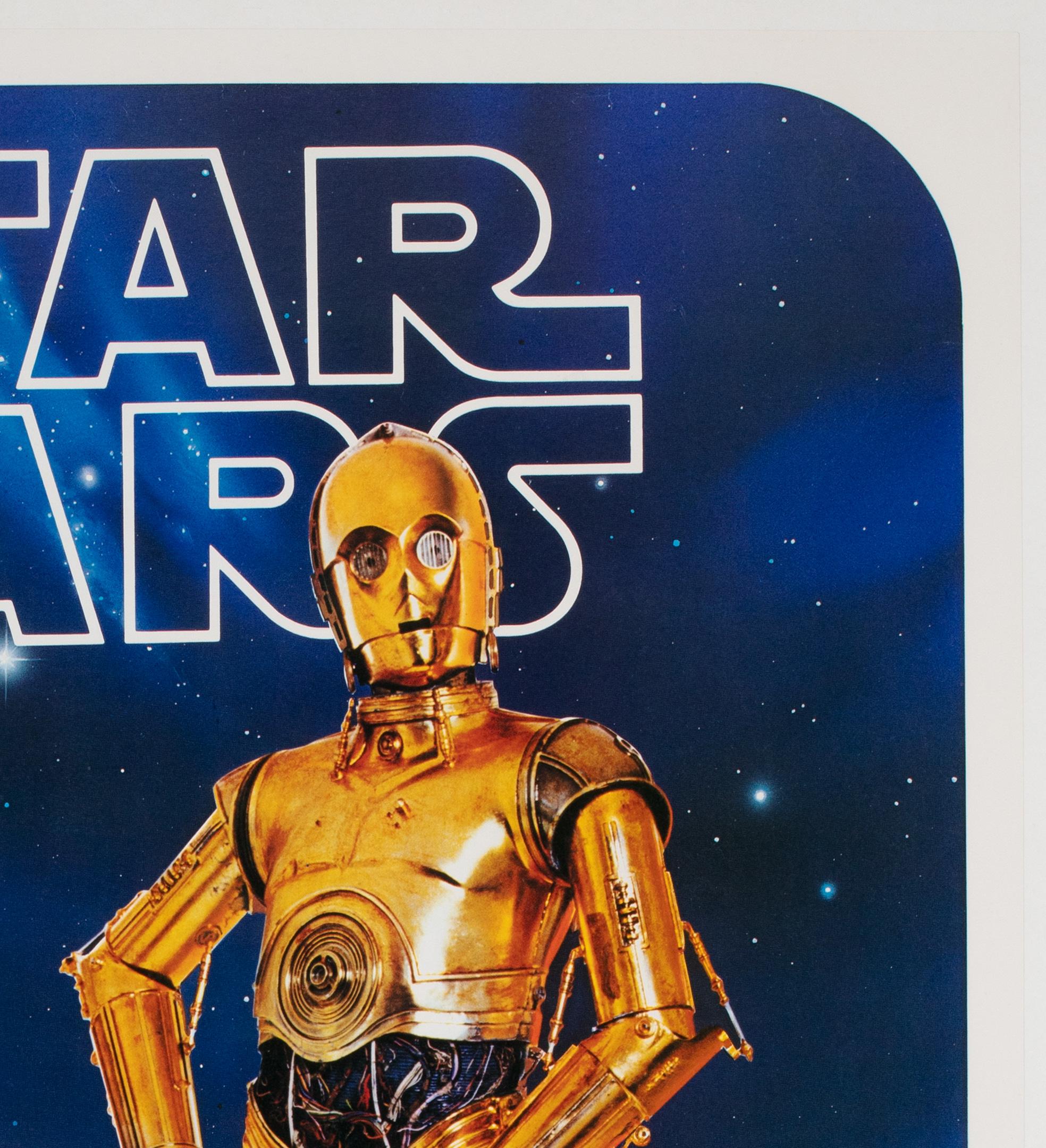 Affiche originale du film « Star Wars », Droids, 1977, commerciale américaine, support en lin Excellent état - En vente à Bath, Somerset