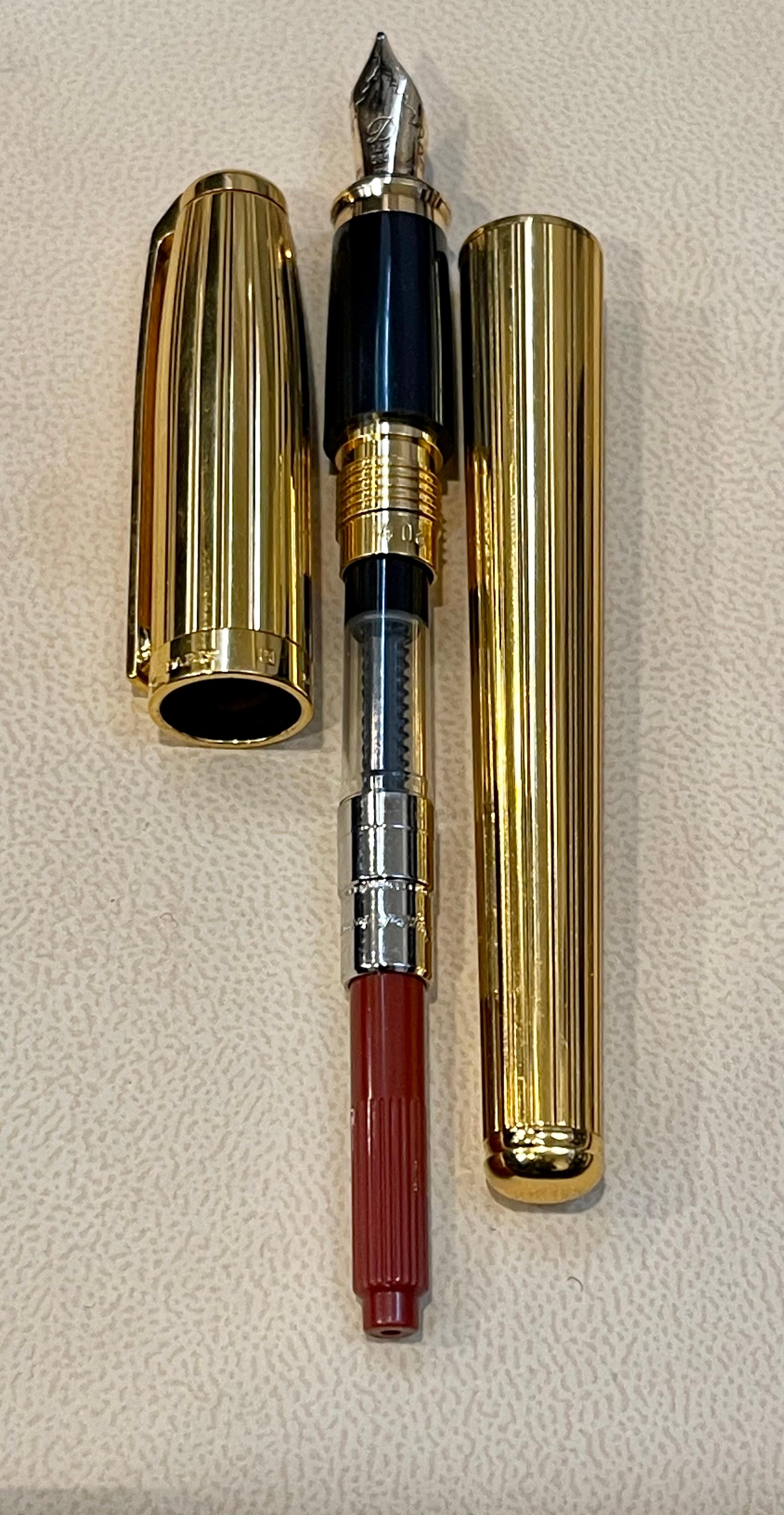 Original S.T.Dupont Fidelio Gold Filled Fountain Pen, France, 14K MediumNIB 5
