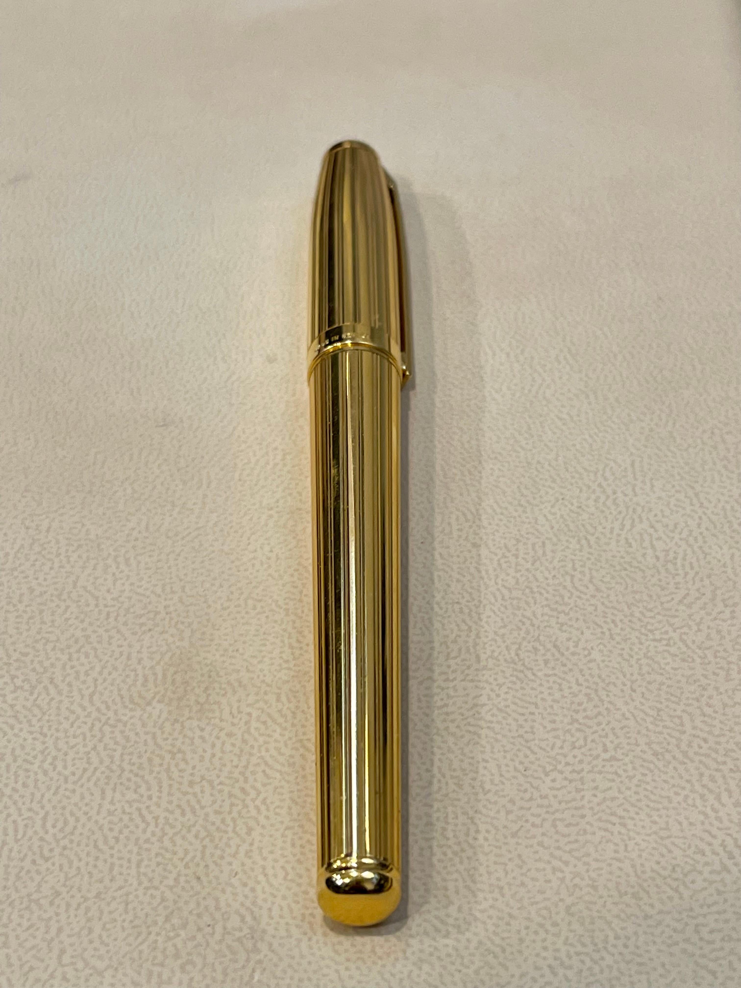 Original S.T.Dupont Fidelio Gold Filled Fountain Pen, France, 14K MediumNIB 2
