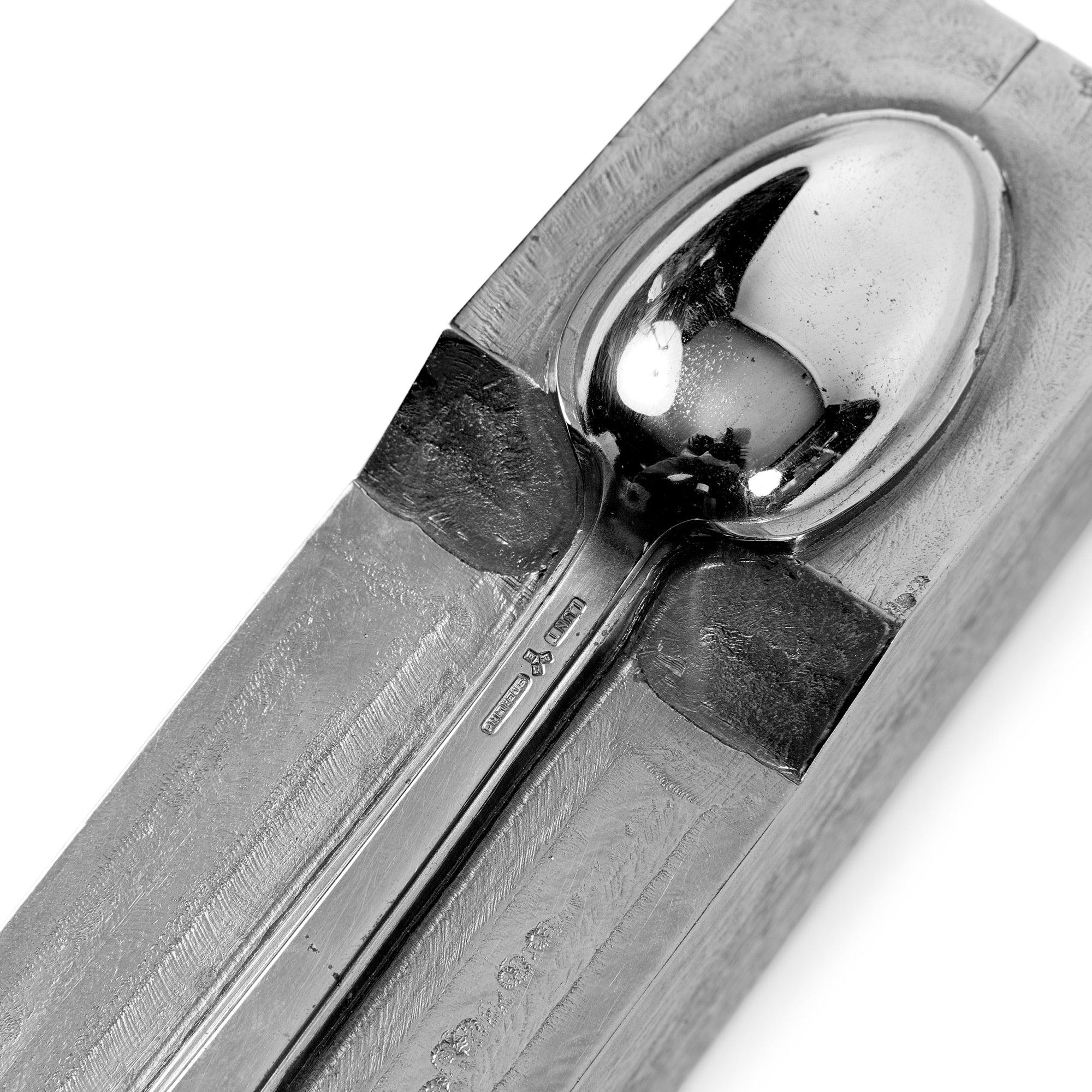 Cuillère à thé glacée originale en acier de Lunt Silversmiths Excellent état - En vente à Sagaponack, NY