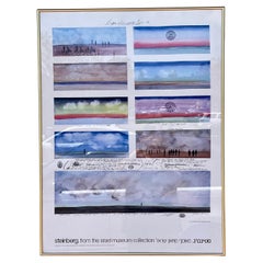 Original Steinberg Exhibition Poster Israel Museum Collection Landscape Theory