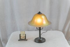 Original Steuben Lamp, w/ Hand Blown Aurene Shade, ca. 1905