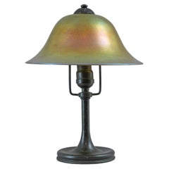 Original Steuben Lamp, w/ Hand Blown Aurene Shade, ca. 1905