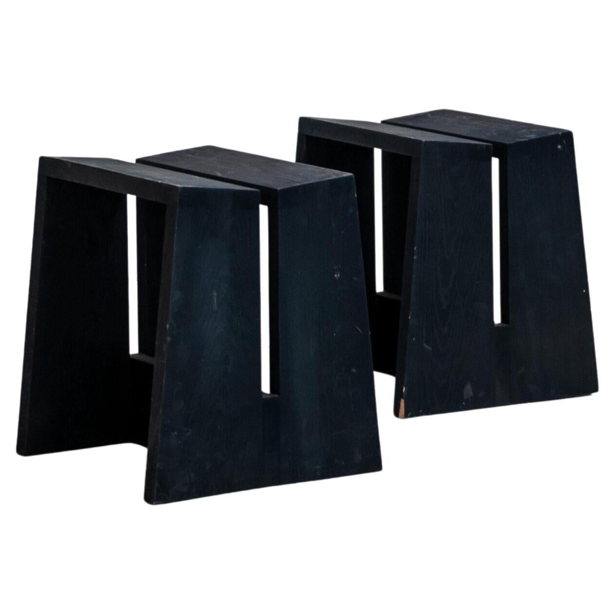 original stool with traditional Japanese indigo dyeing, by x + l, Japan, 2019 For Sale