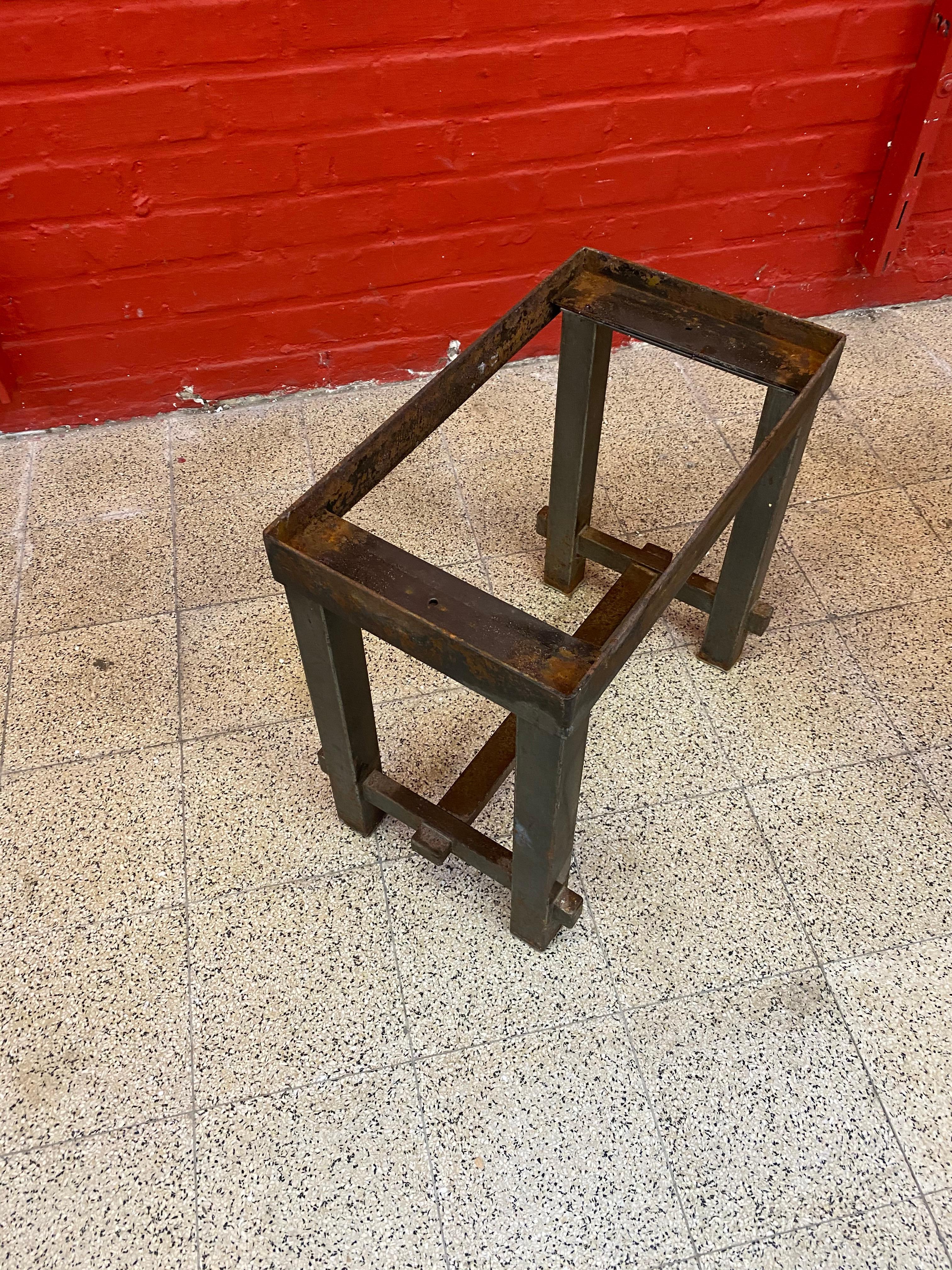 Original Stools in Lacquered Metal, in the Style of Jacques Adnet circa 1940/195 For Sale 4
