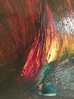 Original "Primary Storm" Modern Abstract Painting by Artist Saul Gil Corona