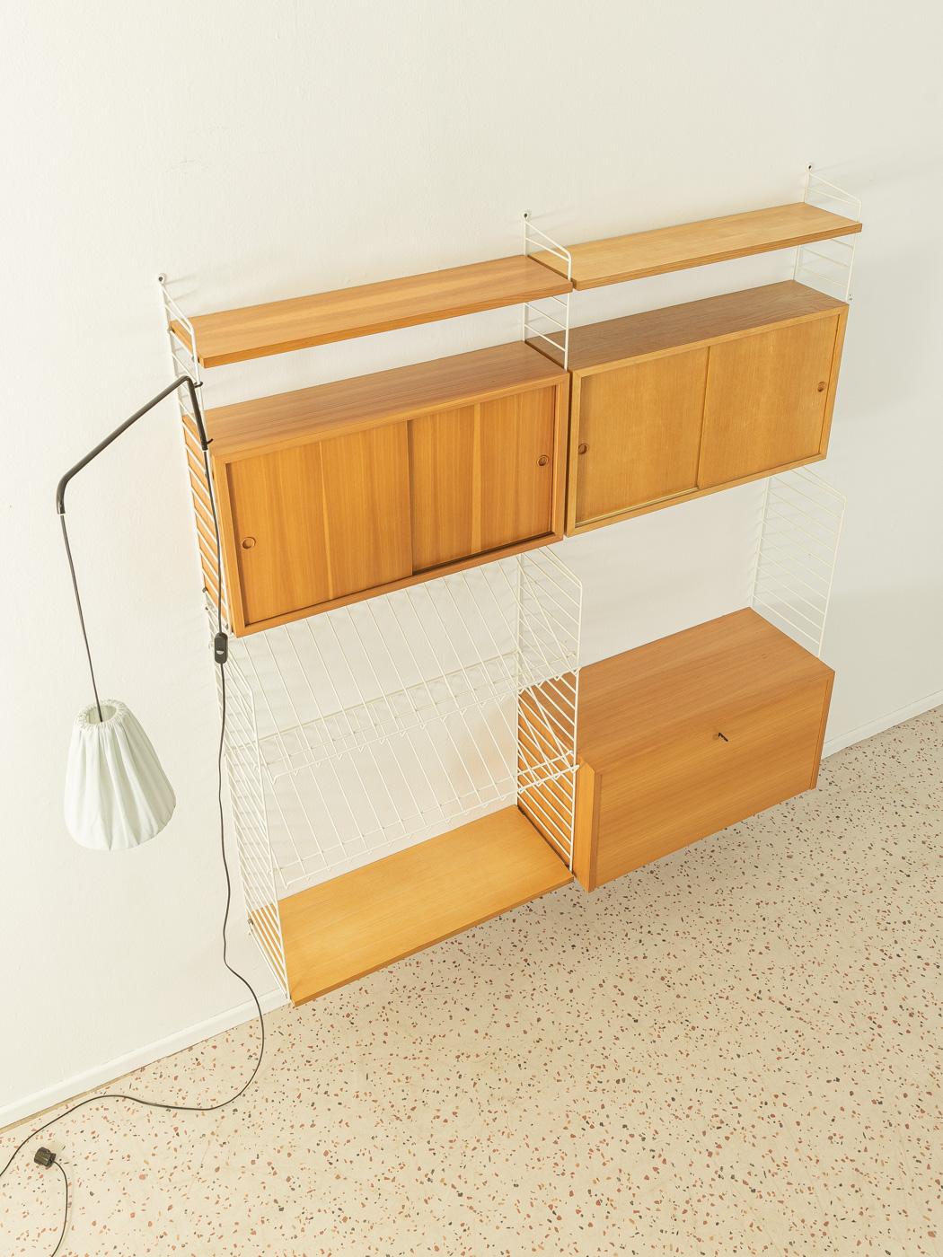 Mid-Century Modern Original String Design Shelving System, Designed by Nils Strinning, 1950s Sweden For Sale