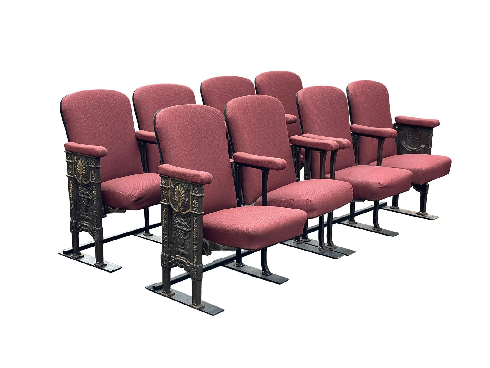 Original Studio54 Newyork Art Deco Theater Seat Bench Chairs For Sale 2