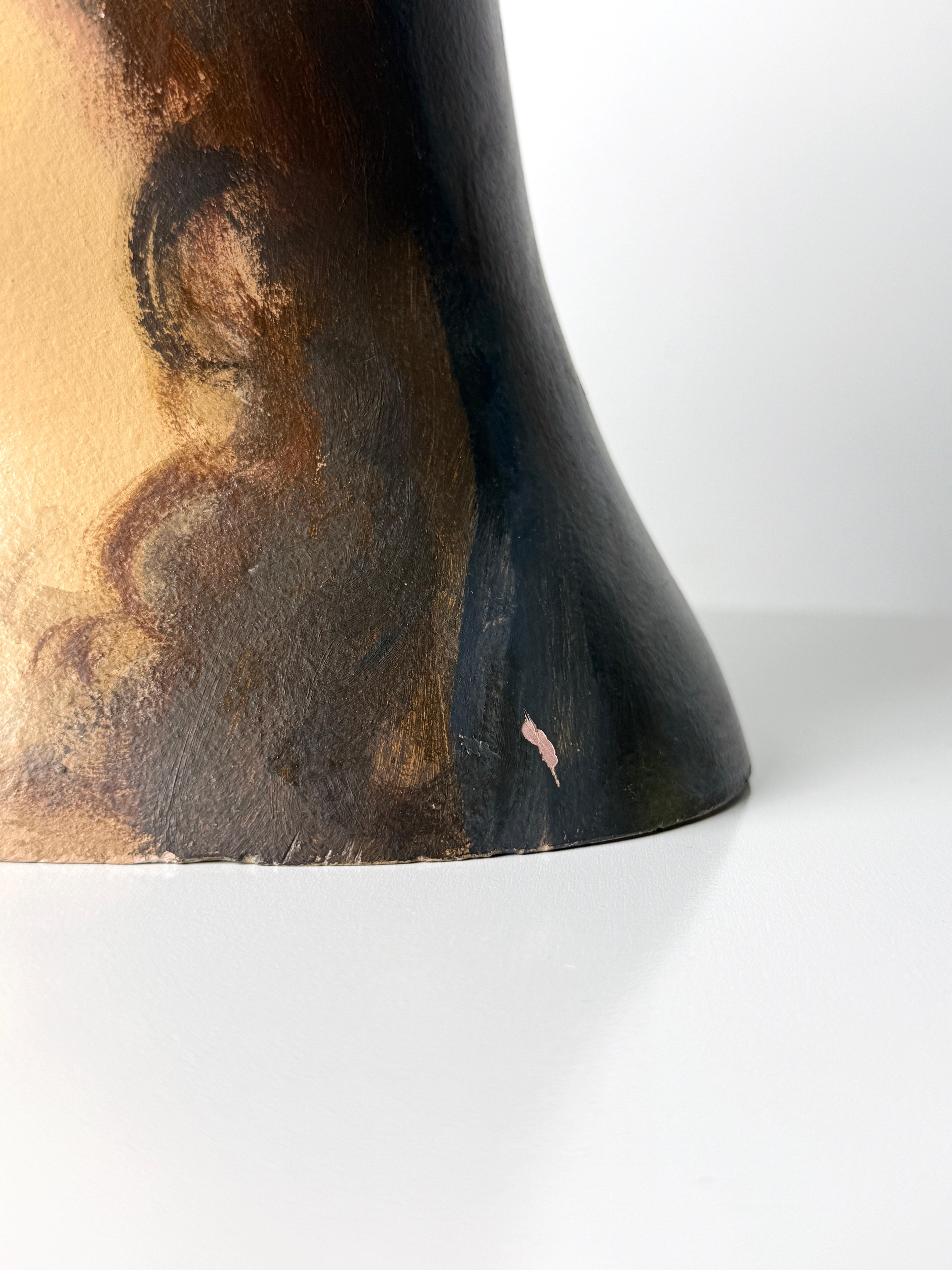 Original Surrealist bemalt Mannequin Torso Skulptur Mona Lisa Porträt 1970er Jahre im Angebot 6