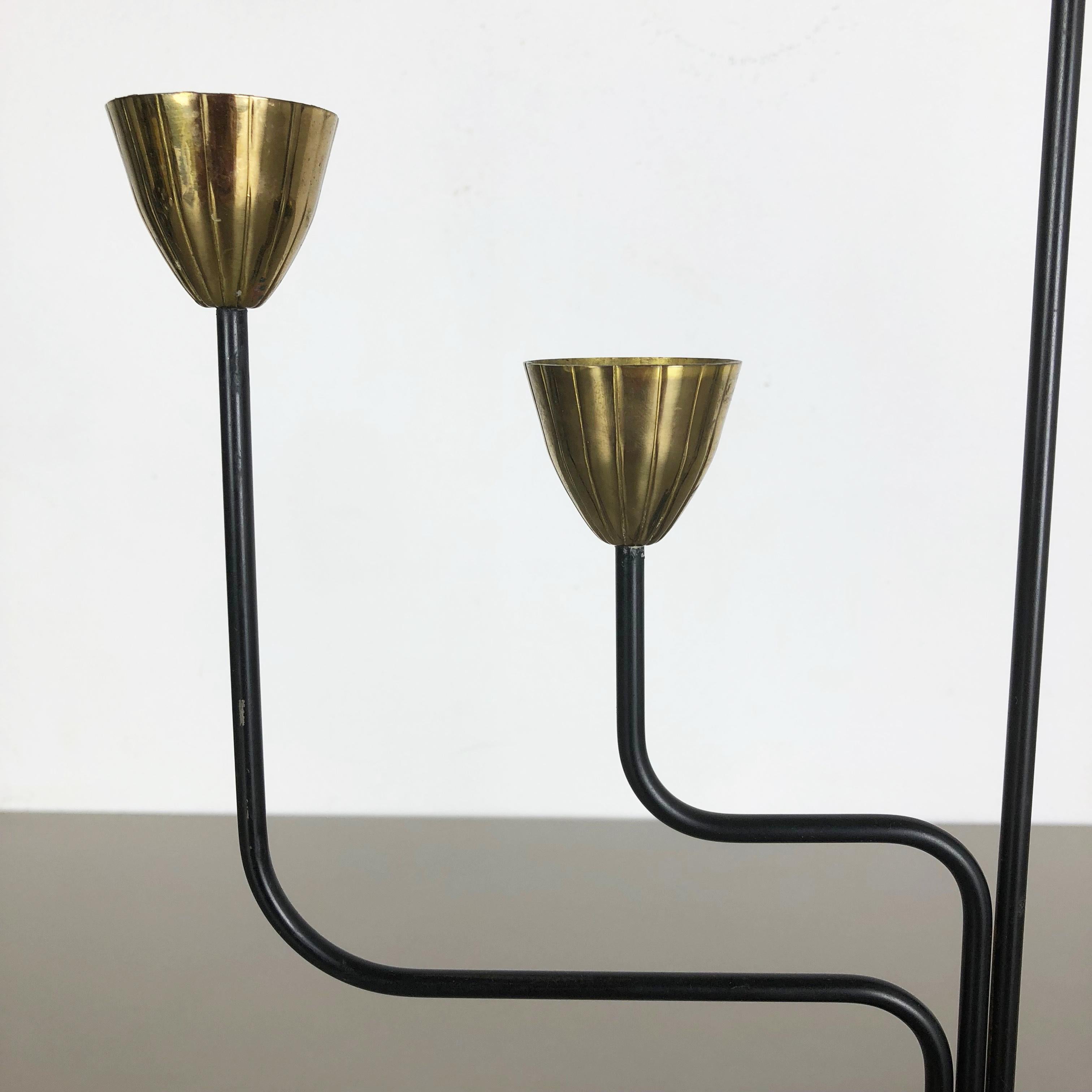 Original Swedish Modernist Metal Candleholder by Ystad Metal, Sweden, 1960s 1