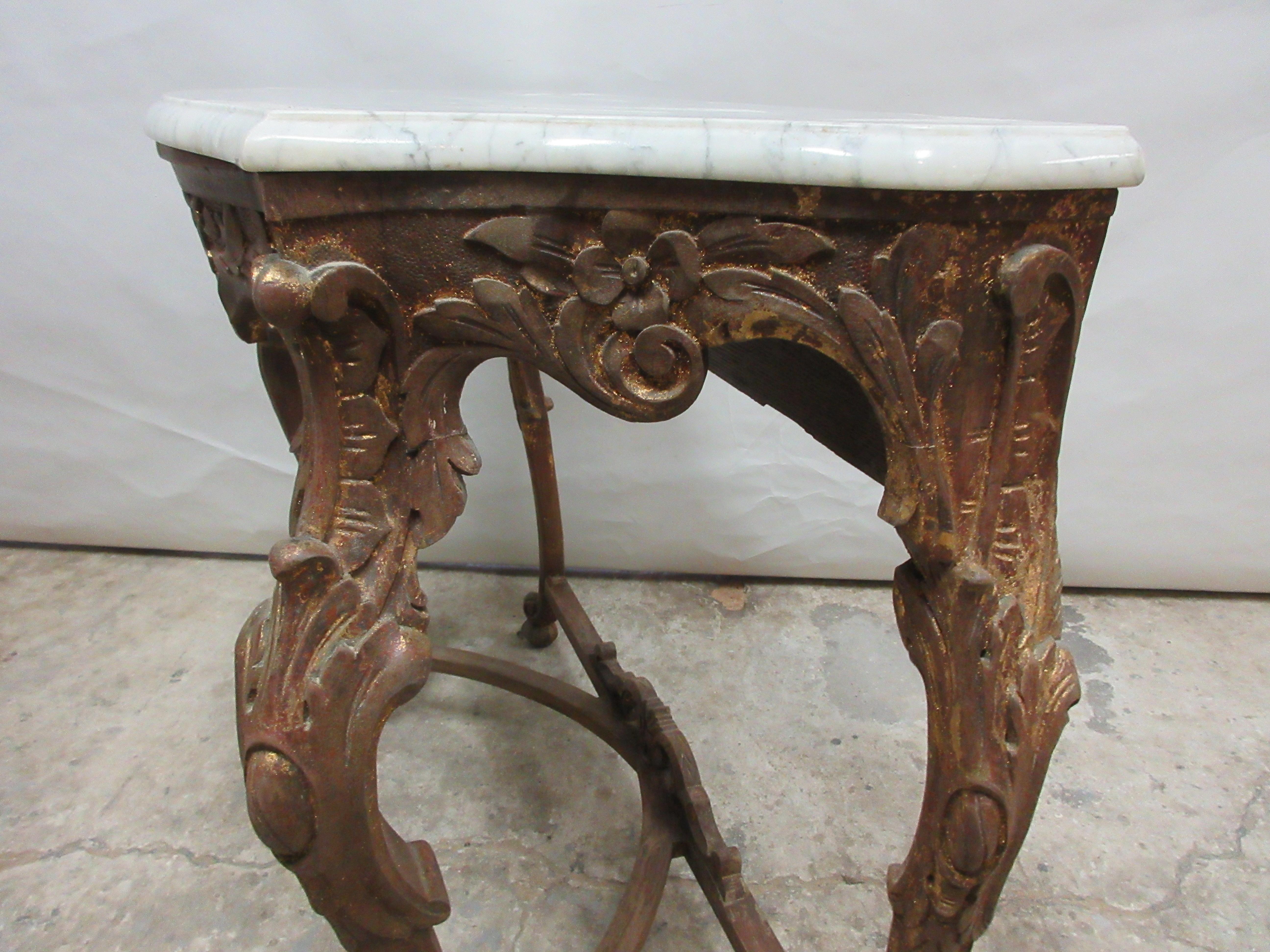Original Swedish Rococo Console Table In Good Condition For Sale In Hollywood, FL