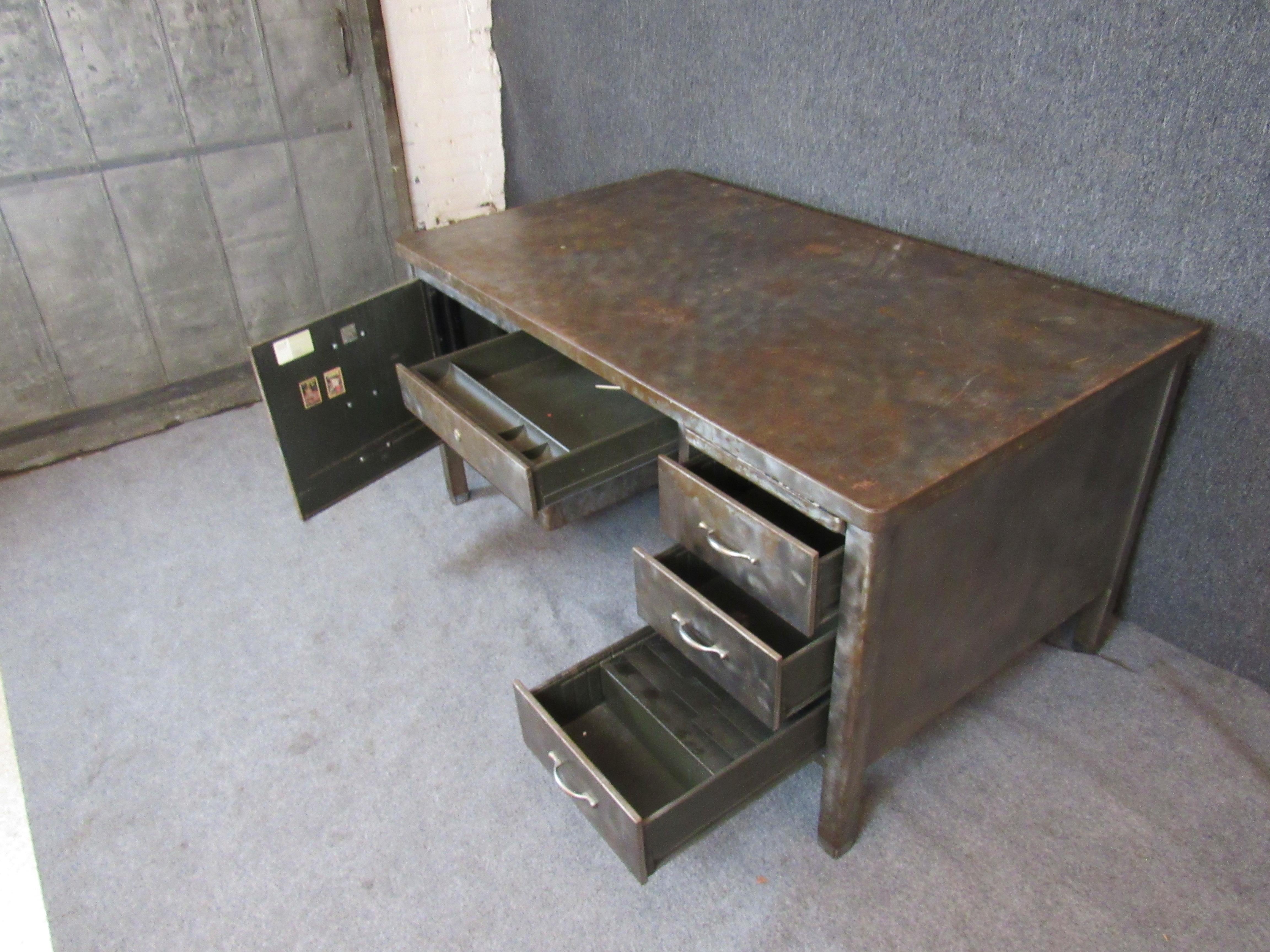 American Original Tanker Desk by Metal Office Furniture Co (Steelcase)