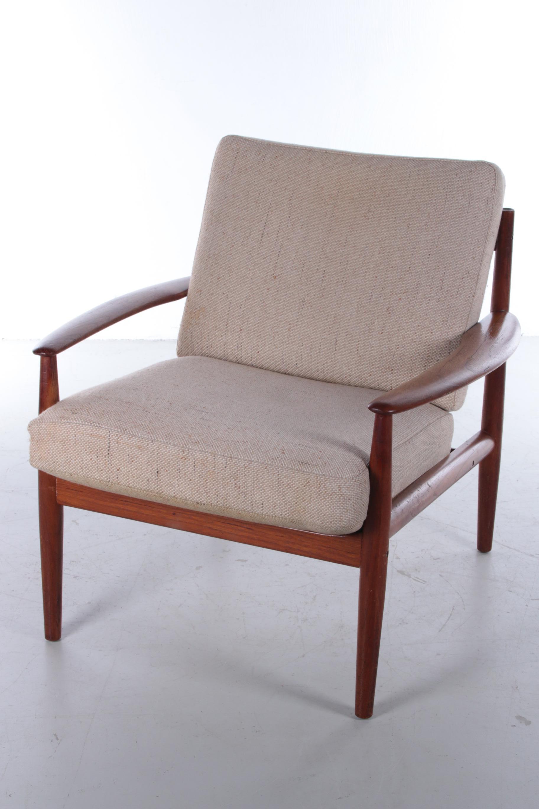 Mid-Century Modern Original Teak Armchair Design by Greta Jalk Model 118, Denmark