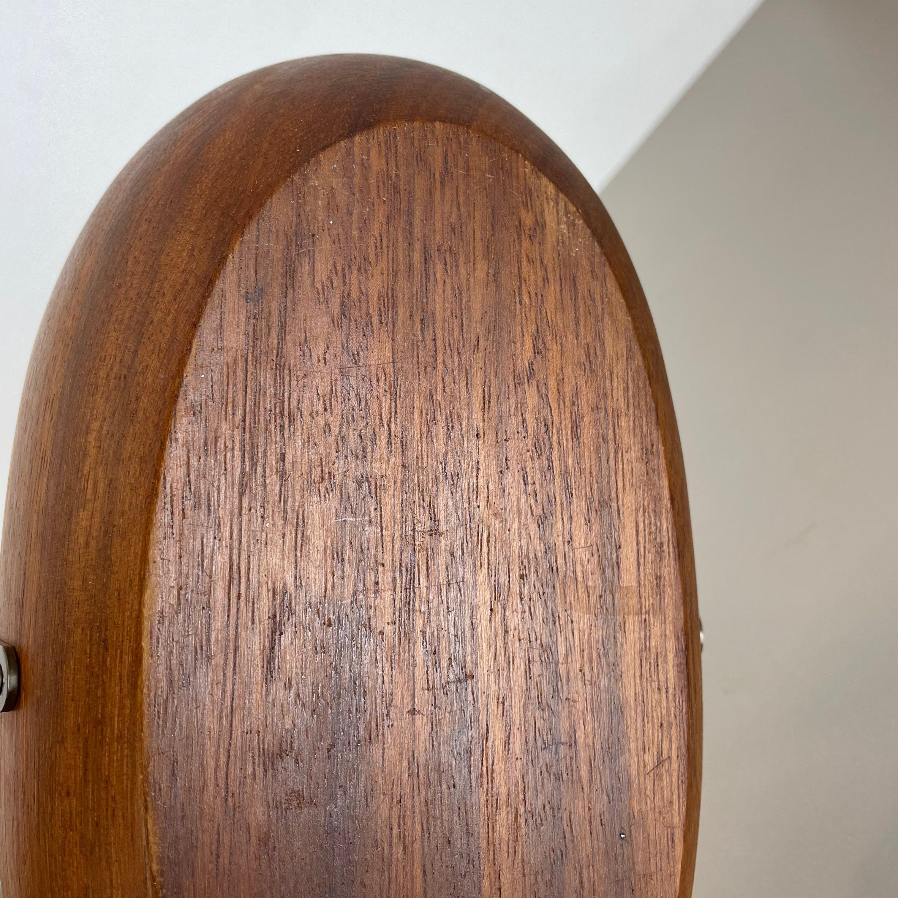 Original Teak Bowl with Brass and Rattan Handle by Carl Auböck Austria, 1950 12