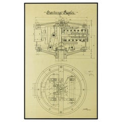 Original Technical Drawing of Hartungs Regulator, 1925
