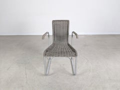 Original Tecta D26E Stuhl Geflecht grau Freischwinger Armlehne