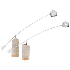 ted harris lamps Original Ted Harris Concrete Arc Table Lamps