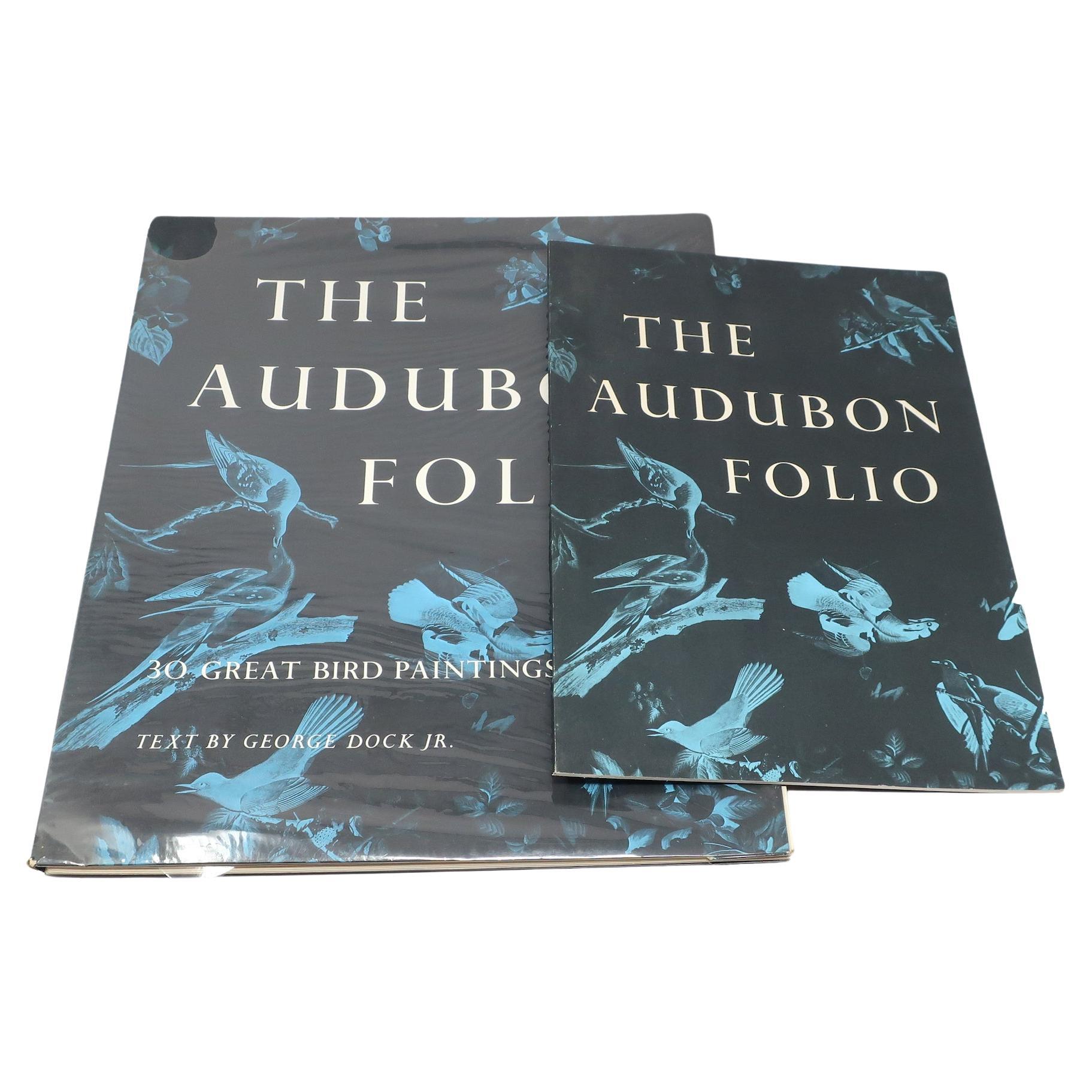 Original The Audubon Folio Book and Set of 30 Prints For Sale