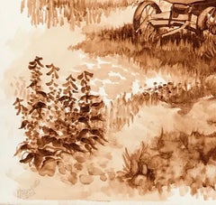 Original 'The Last Harvest' Contemporary Painting by Penelope J Waters