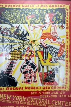 Original The Ruckus World of Red Grooms Exhibition Poster, New York, 1973