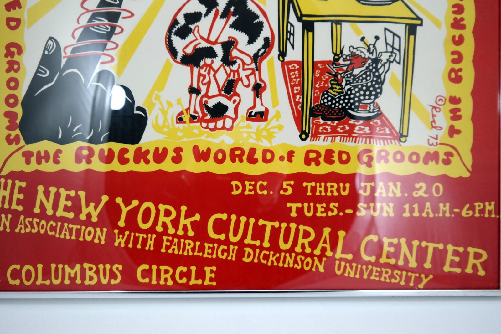 American Original The Ruckus World of Red Grooms Exhibition Poster, New York, 1973 For Sale