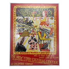 Original The Ruckus World of Red Grooms Exhibition Poster, New York, 1973