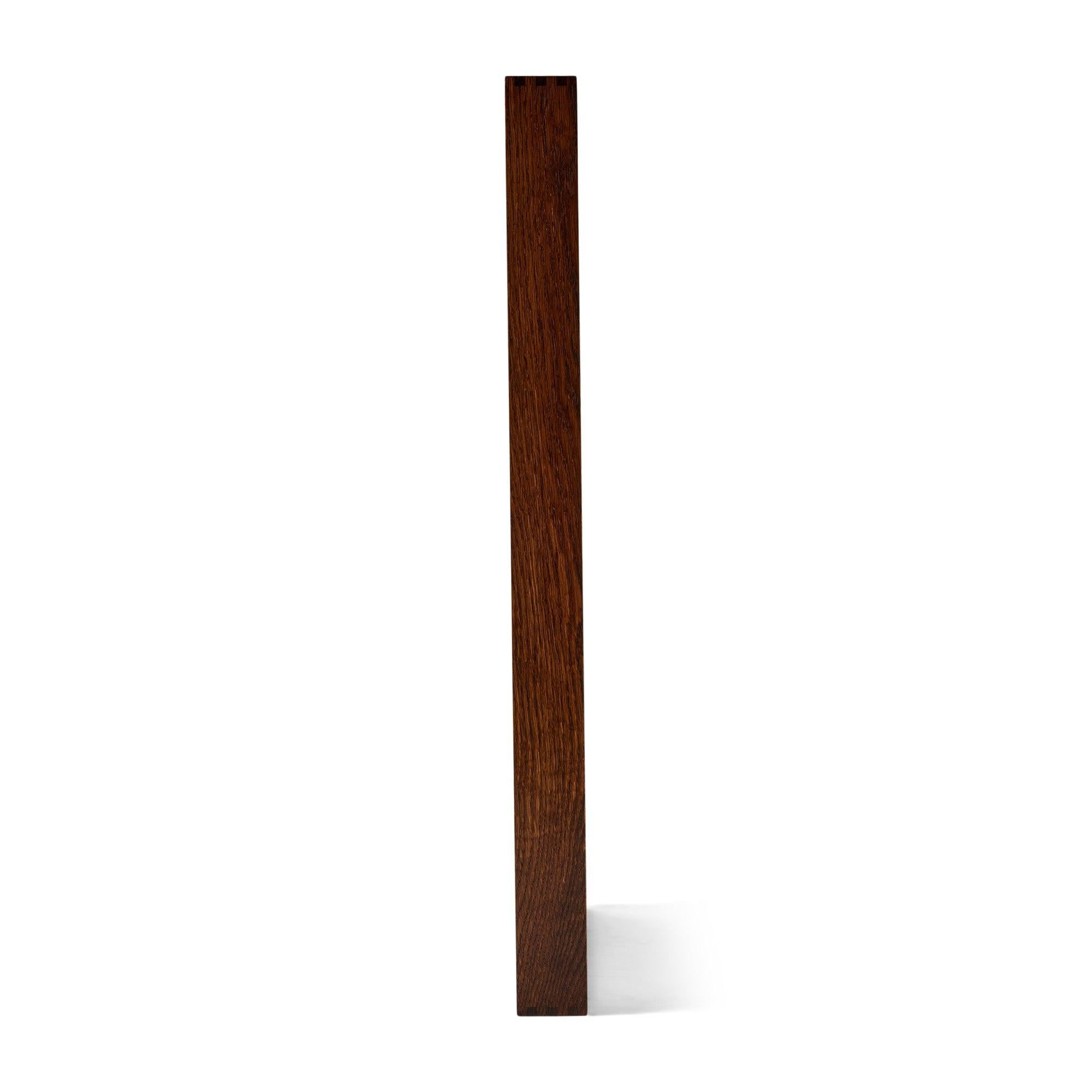 Americano Specchio originale 'Thin Line' in legno massiccio con finiture in pelle in vendita