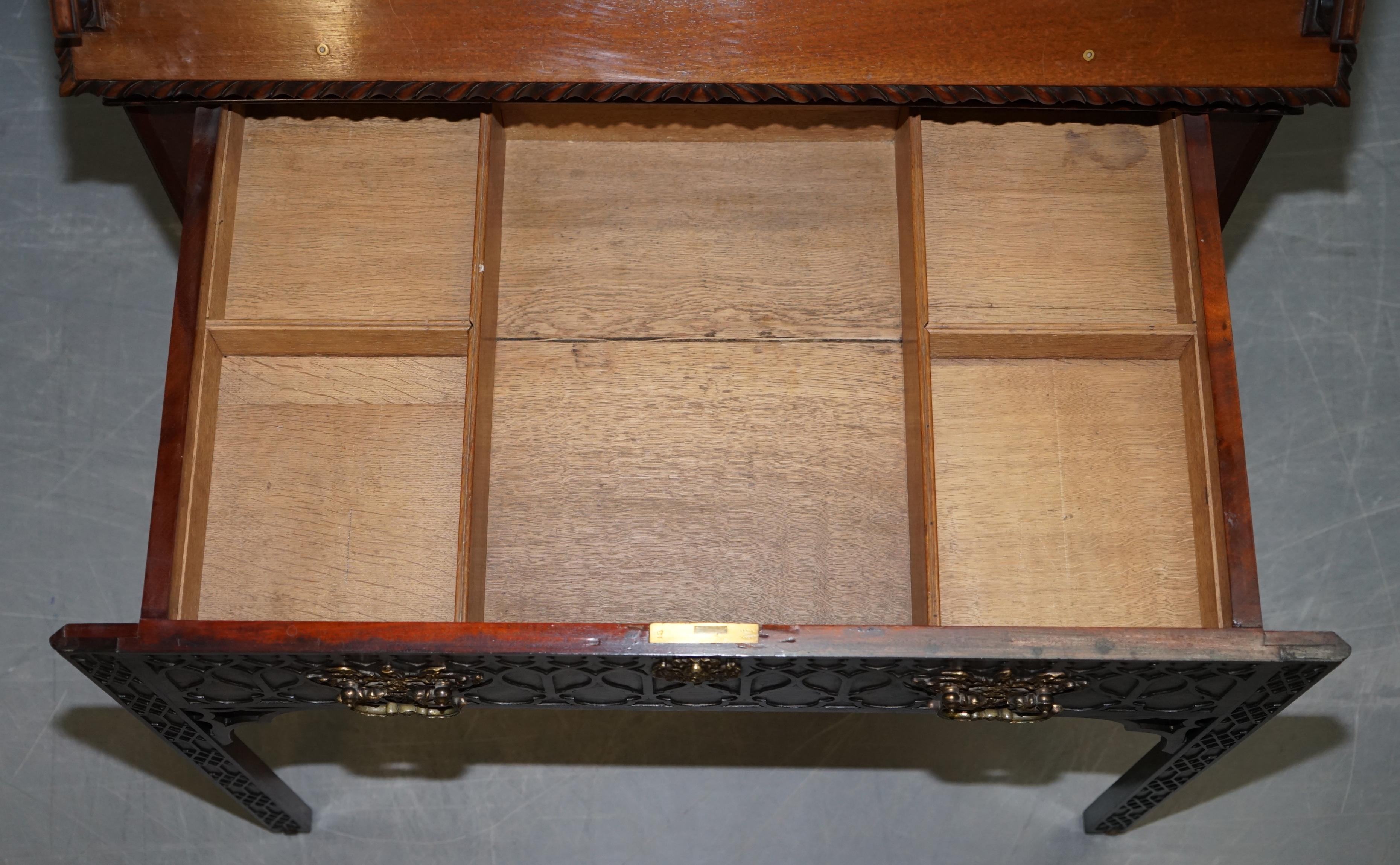 Table de bureau d'architecte en bois dur d'origine Thomas Chippendale George III en vente 7
