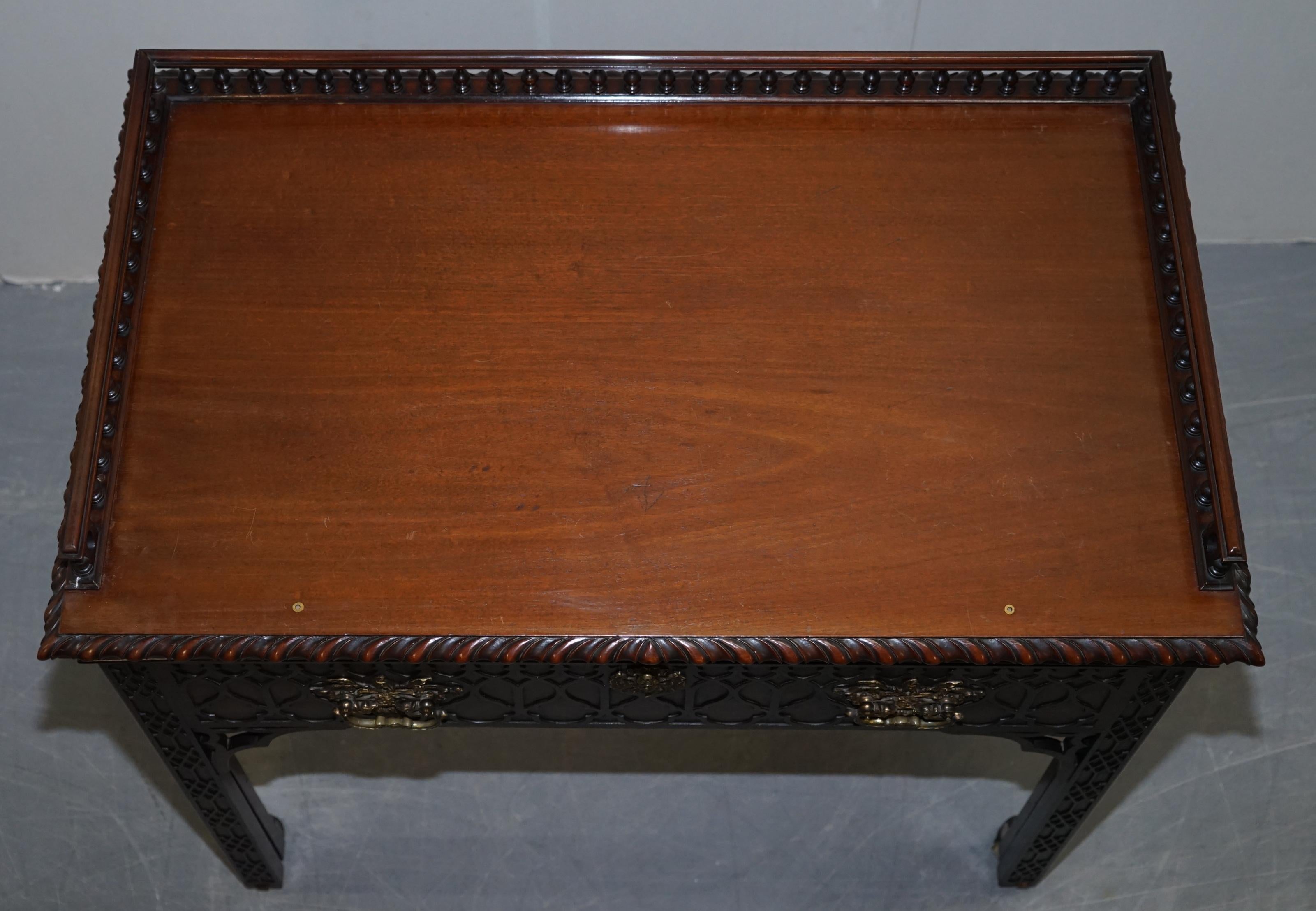 Fait main Table de bureau d'architecte en bois dur d'origine Thomas Chippendale George III en vente