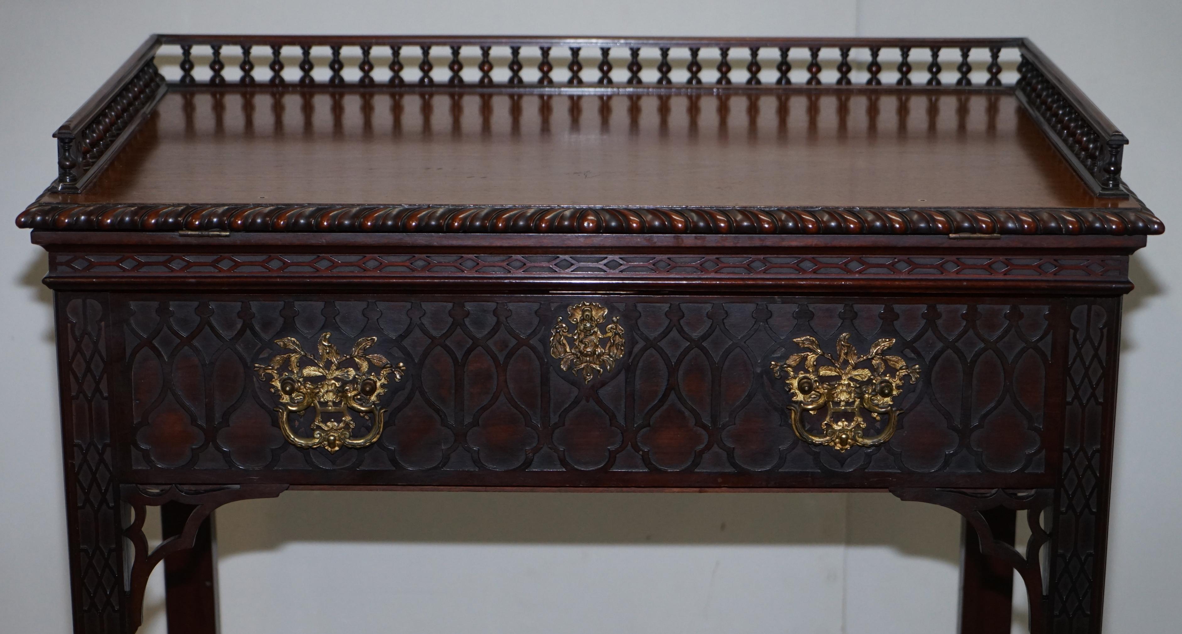 Table de bureau d'architecte en bois dur d'origine Thomas Chippendale George III Bon état - En vente à West Sussex, Pulborough