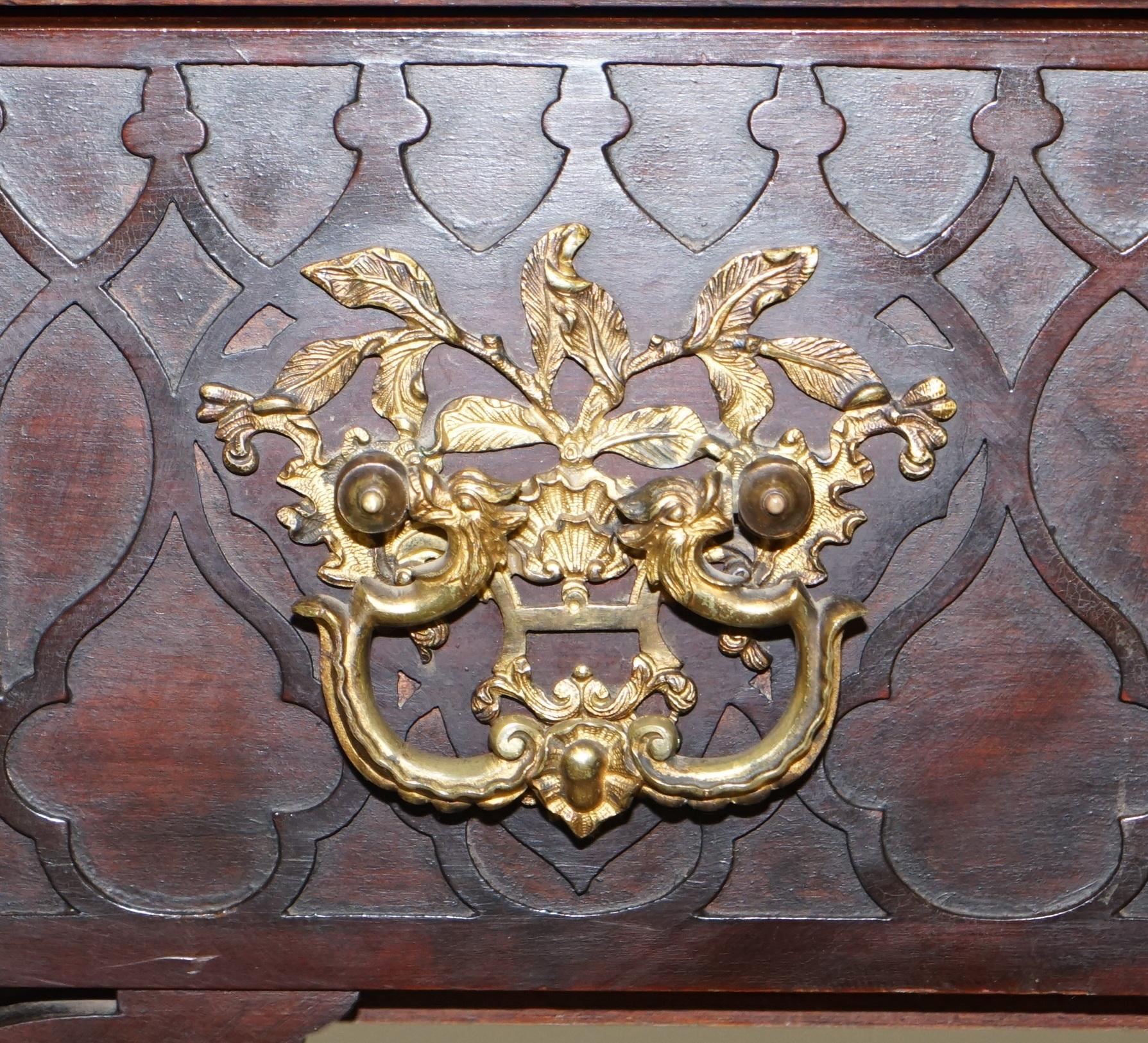 Table de bureau d'architecte en bois dur d'origine Thomas Chippendale George III en vente 1