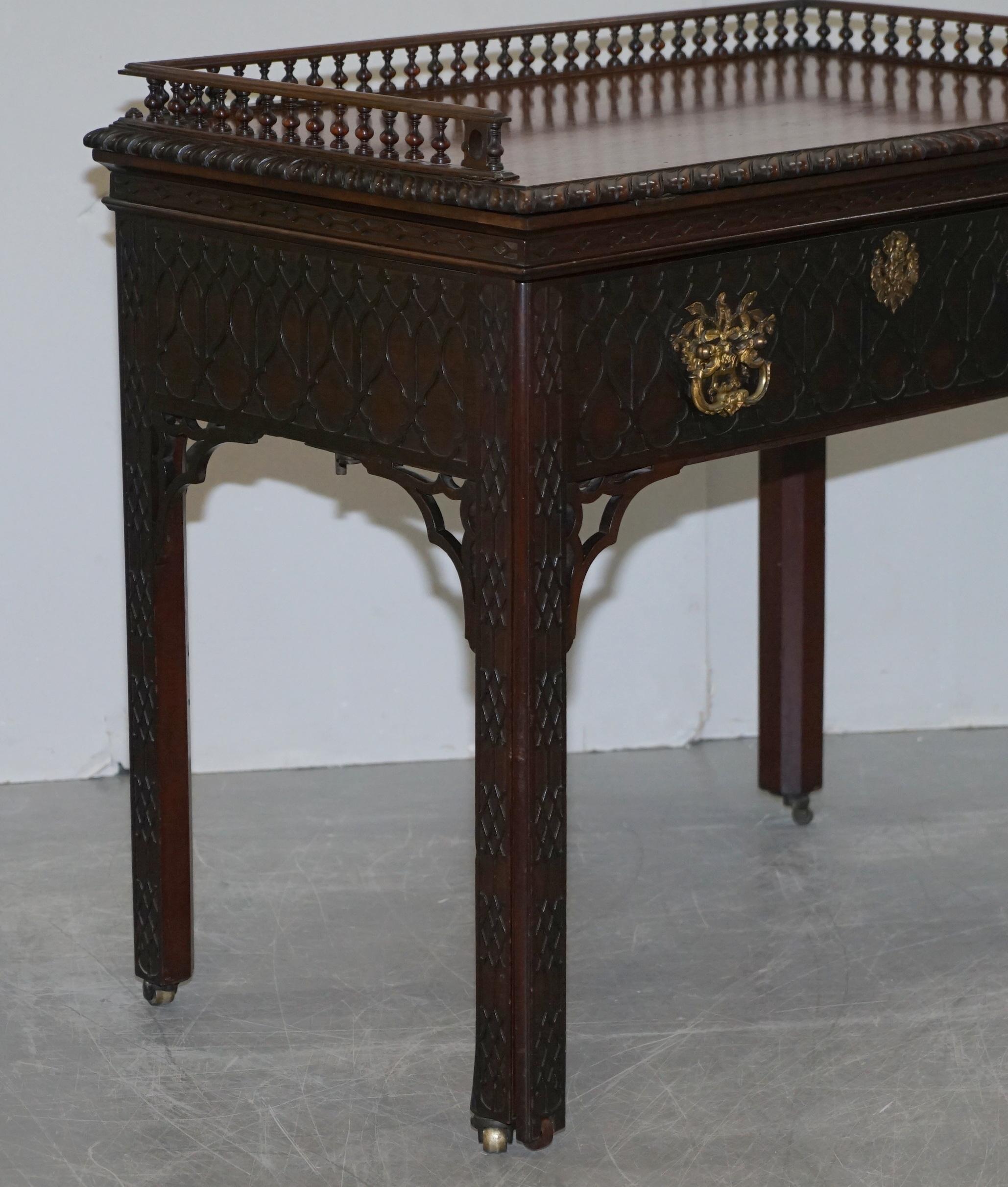 Table de bureau d'architecte en bois dur d'origine Thomas Chippendale George III en vente 3