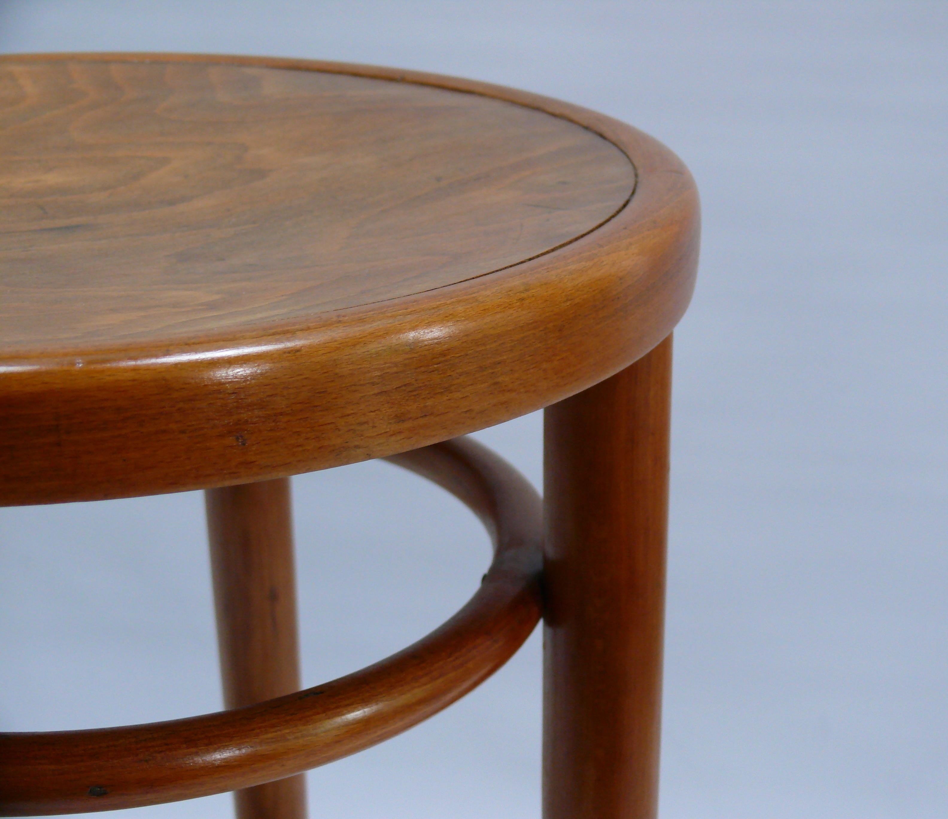 Austrian Original THONET Bentwood Stool, Mid 20th Century For Sale