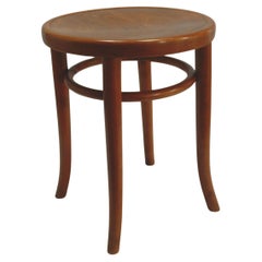 Originaler THONET-Hocker aus Bugholz, Mitte des 20. Jahrhunderts