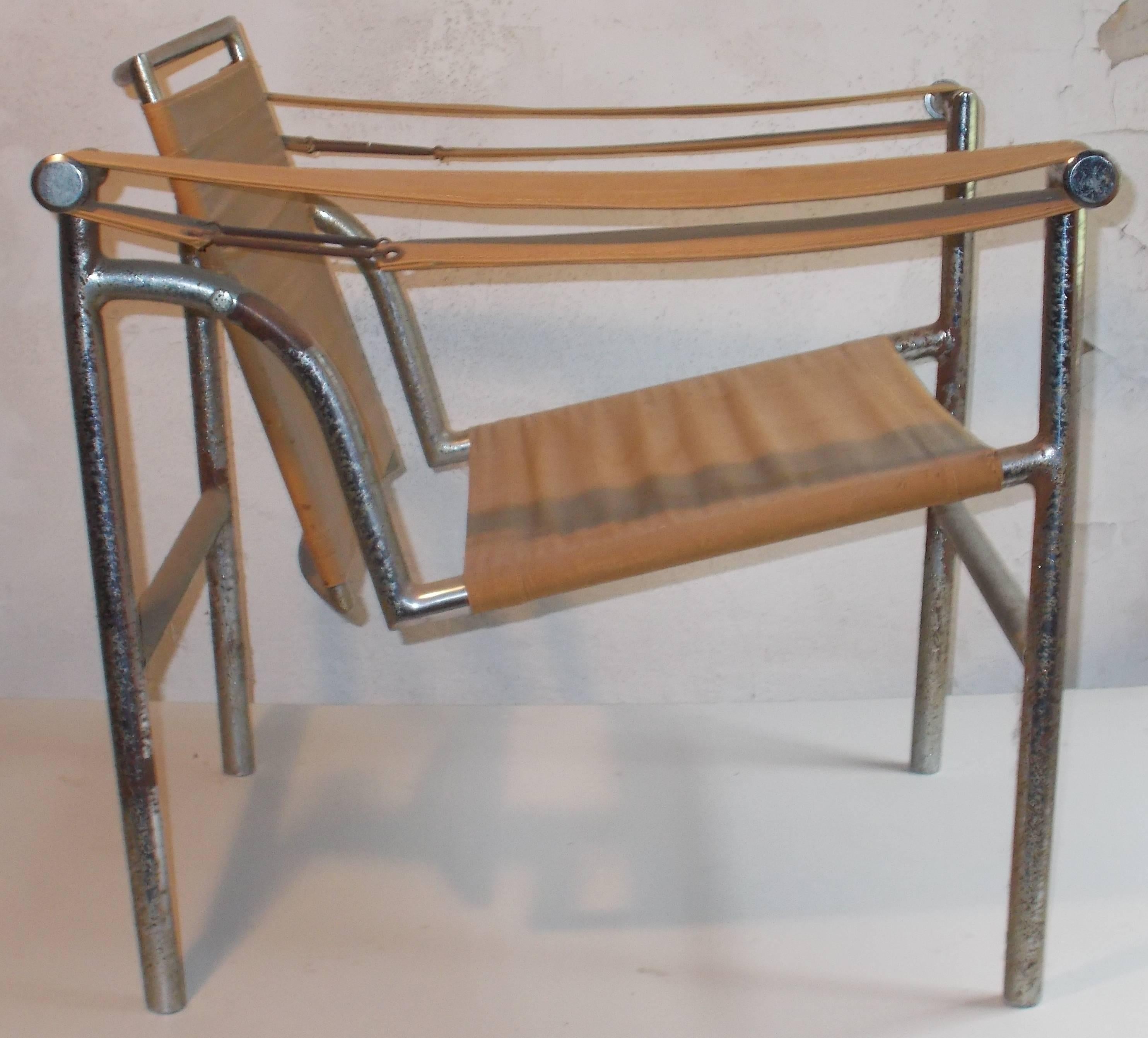 Original Thonet Le Corbusier LC1 Sessel „Basculant“ (Handgefertigt) im Angebot