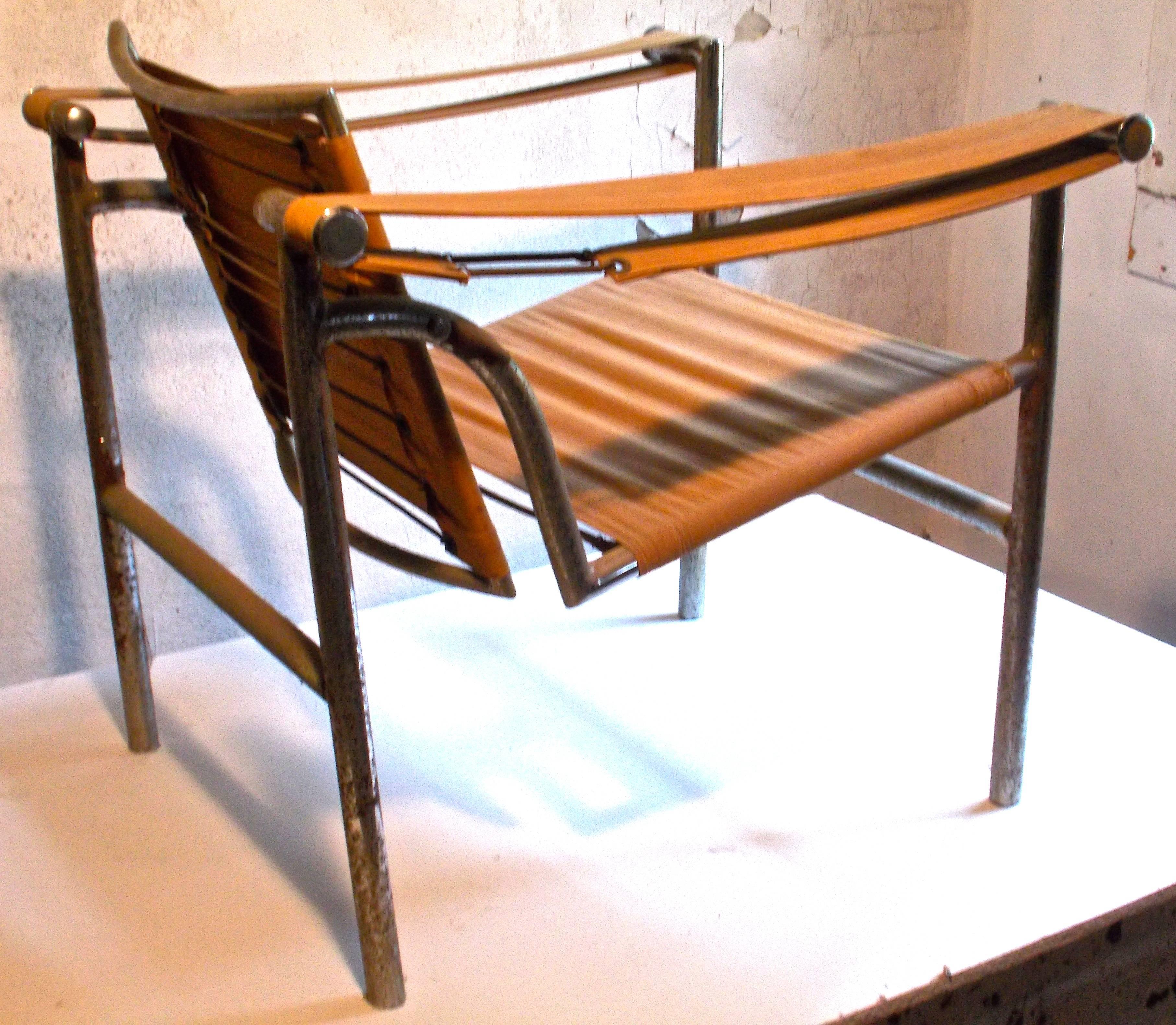 Original Thonet Le Corbusier LC1 Sessel „Basculant“ im Zustand „Relativ gut“ im Angebot in Sharon, CT