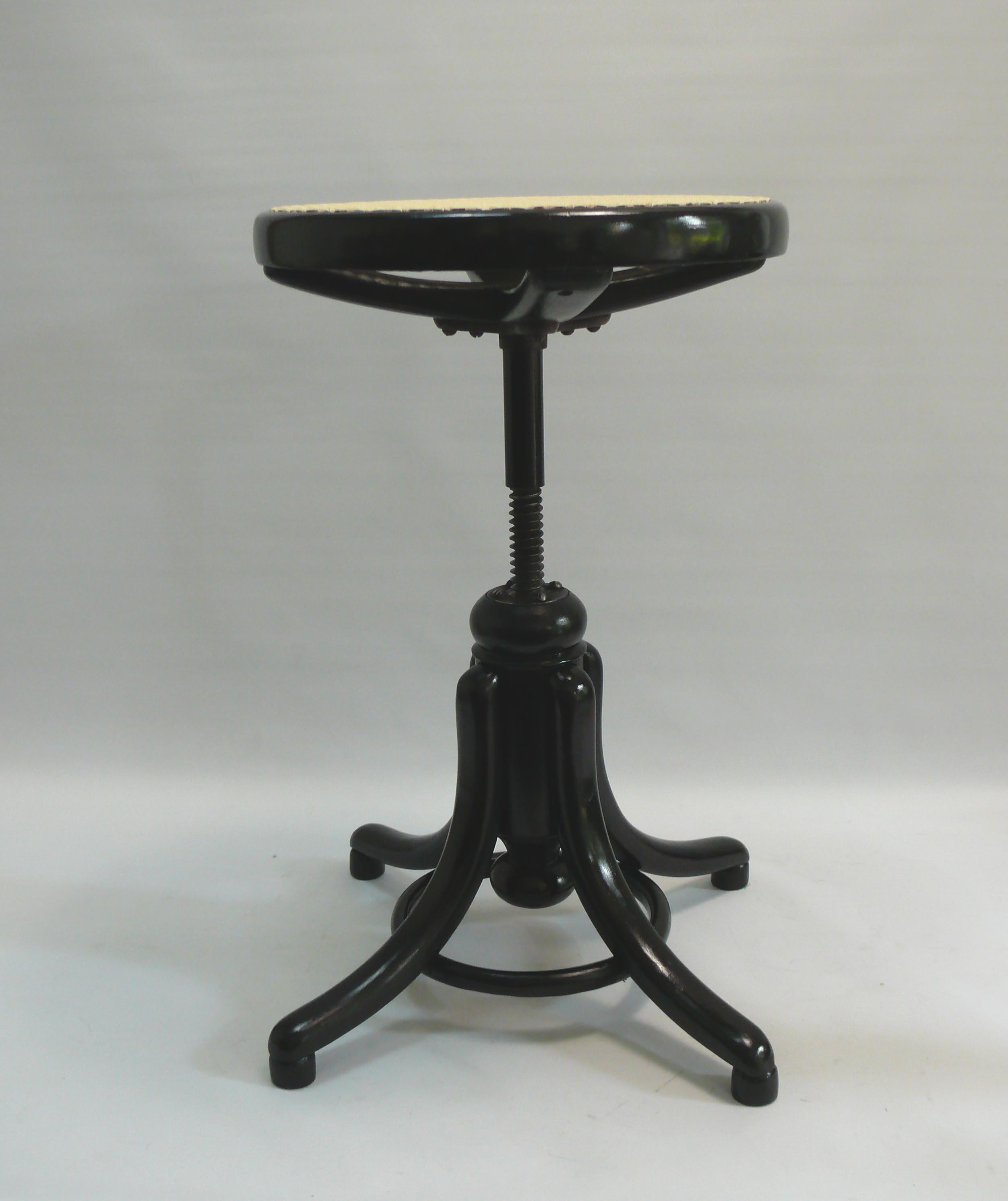 Art Nouveau Original Thonet Piano Stool, Early 20th Century, Restaured For Sale