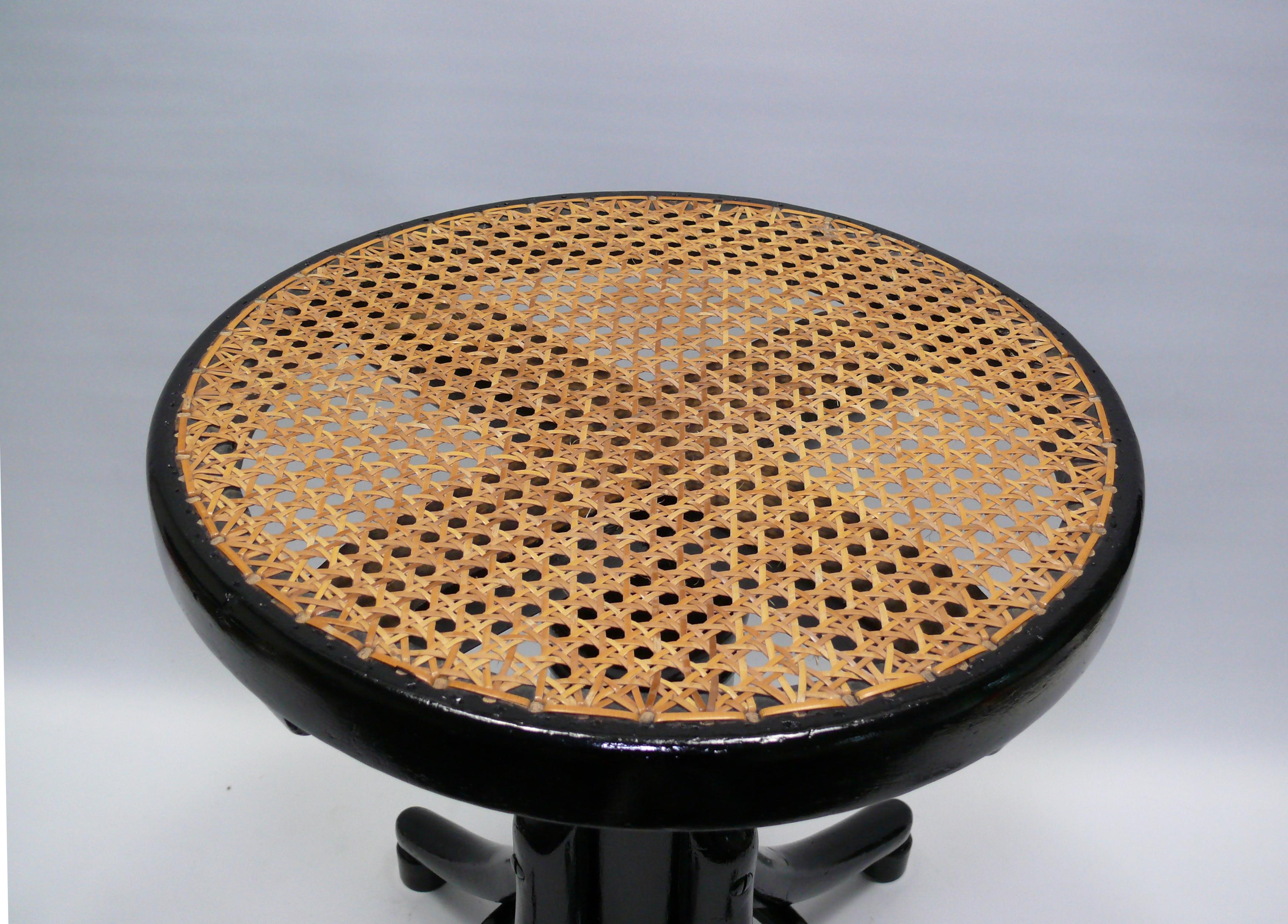 Austrian Original Thonet Piano Stool, Early 20th Century, Restaured