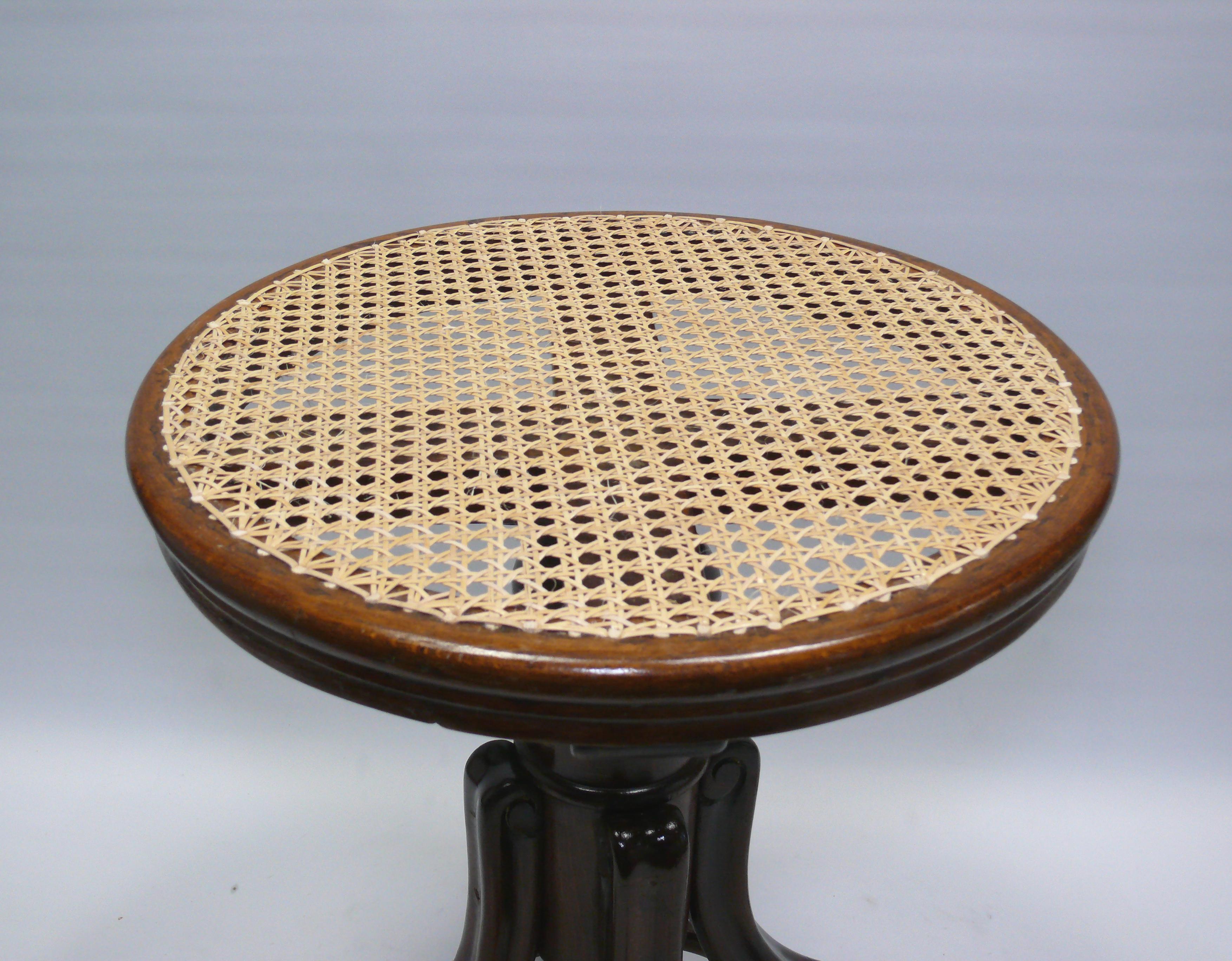 Woodwork Original Thonet Piano Stool, Late 19th Century