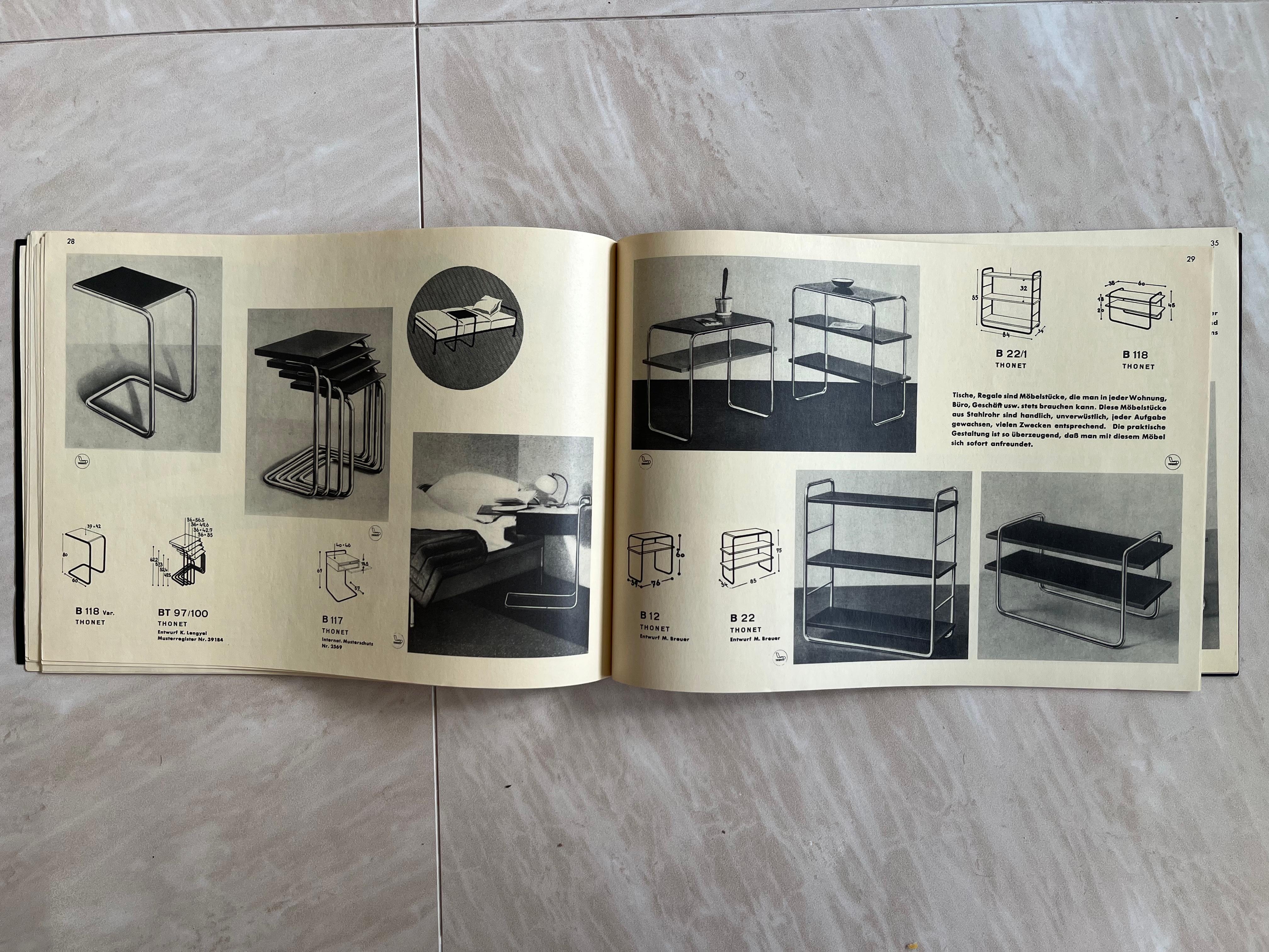 Bauhaus Original Thonet Stahlrohrmobel Furniture Catalogue, 1980s For Sale