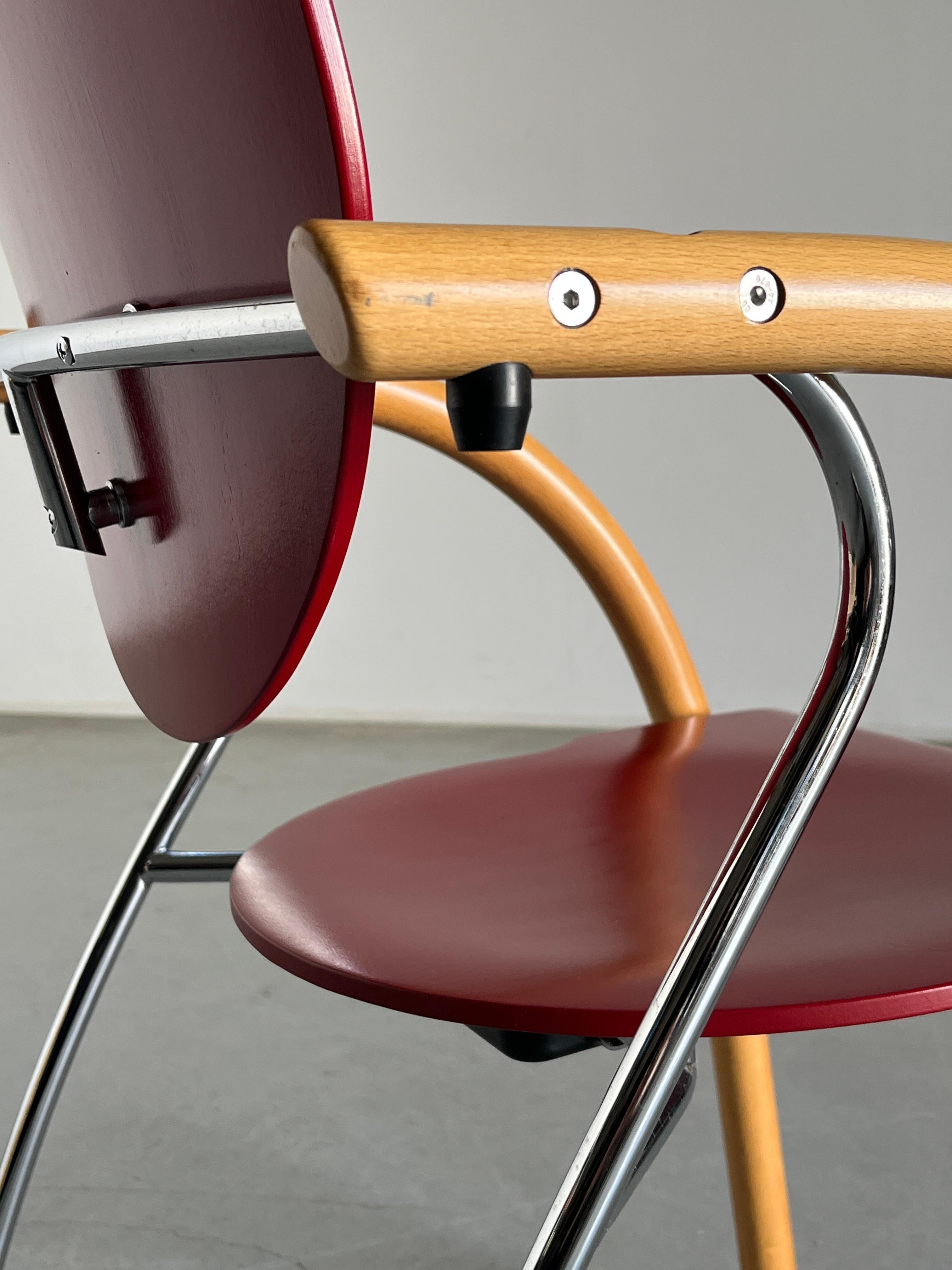 Late 20th Century Original Thonet Vienna Stackable Dining Chair, Postmodern Memphis Era, 1990s
