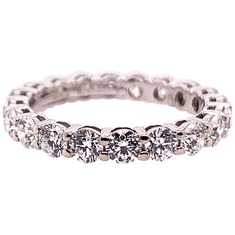 Original Tiffany & Co. Platin 1,75 Karat D-E VVS Eternity-Ring mit natürlichem Diamant