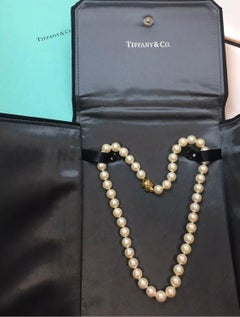 Original Tiffany & Co. South Sea Pearl Necklace Strand Gold Clasp